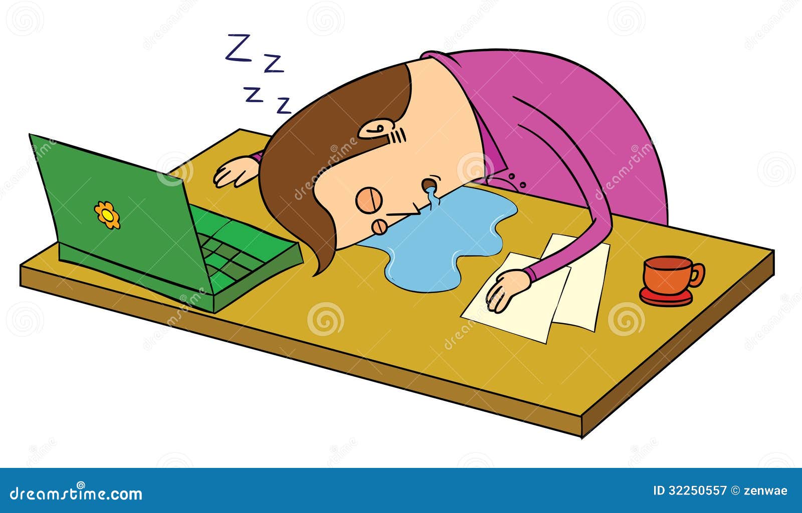 Sleep Over At Office Stock Vector Illustration Of Technology