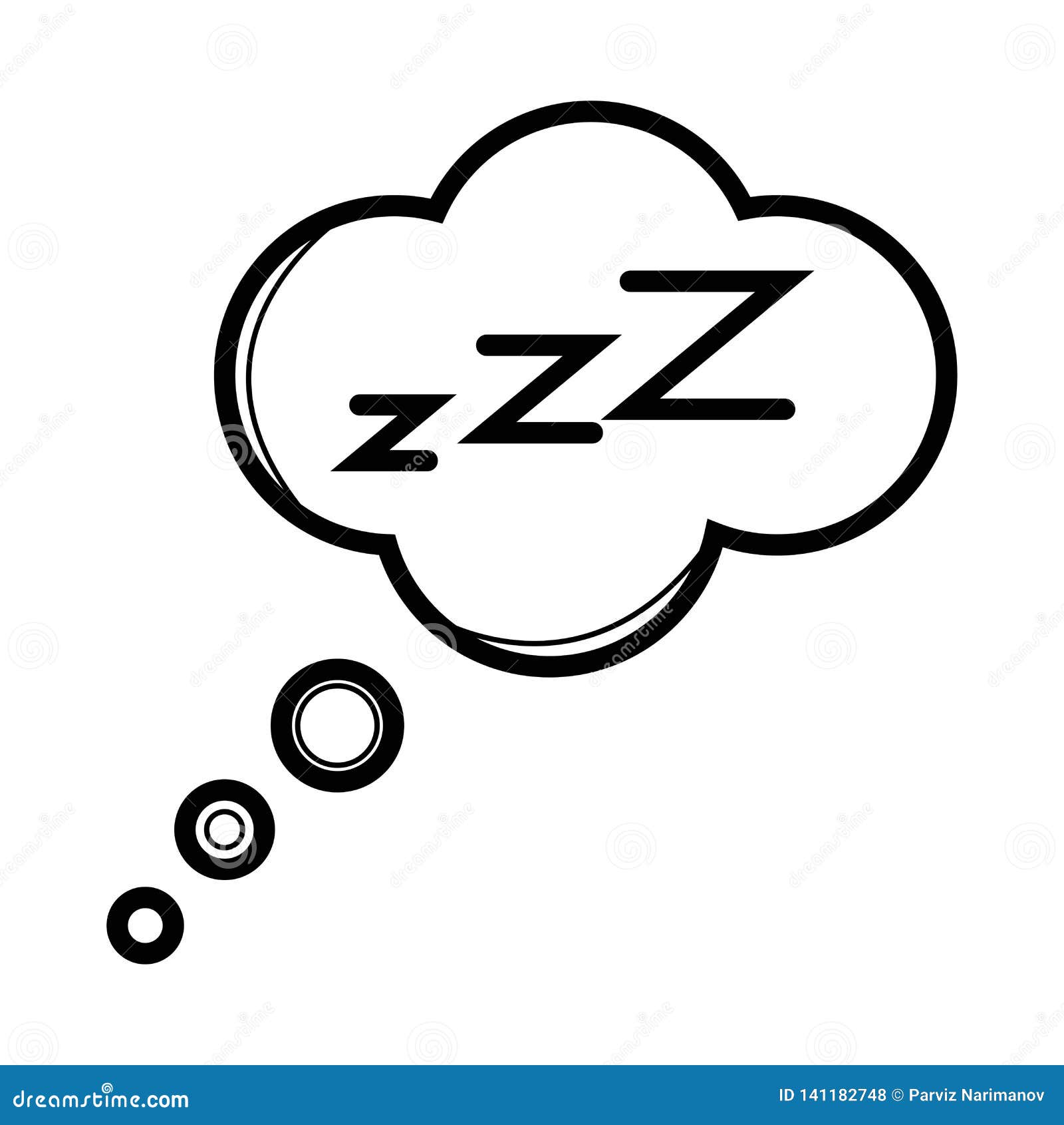 Sleep ZZZ icon stock vector. Illustration of abstract - 141182748