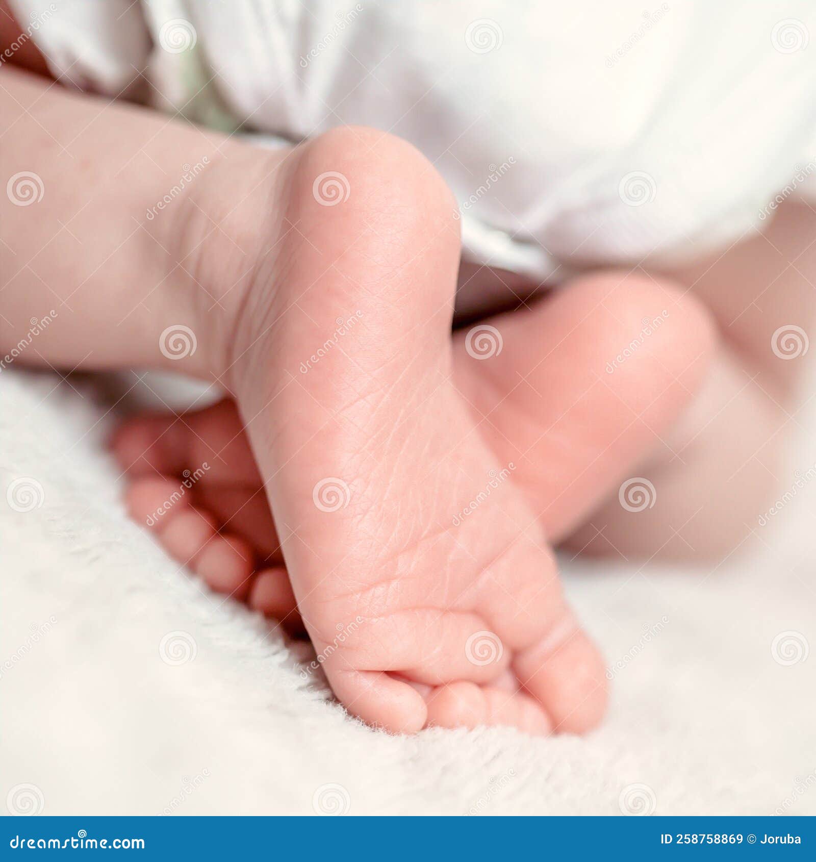 Sleeping Adorable Baby Foot Stock Image Image of human, care 258758869