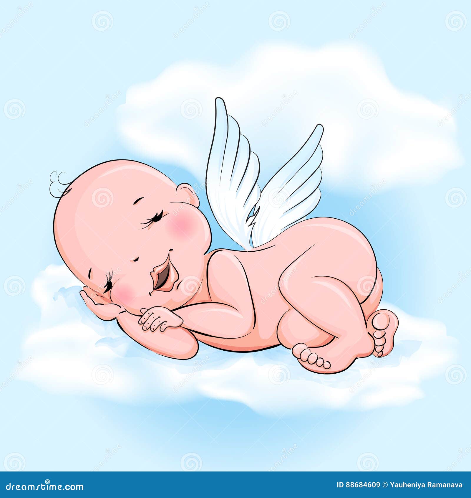 Free Free 170 Sleeping Baby Angel Svg SVG PNG EPS DXF File