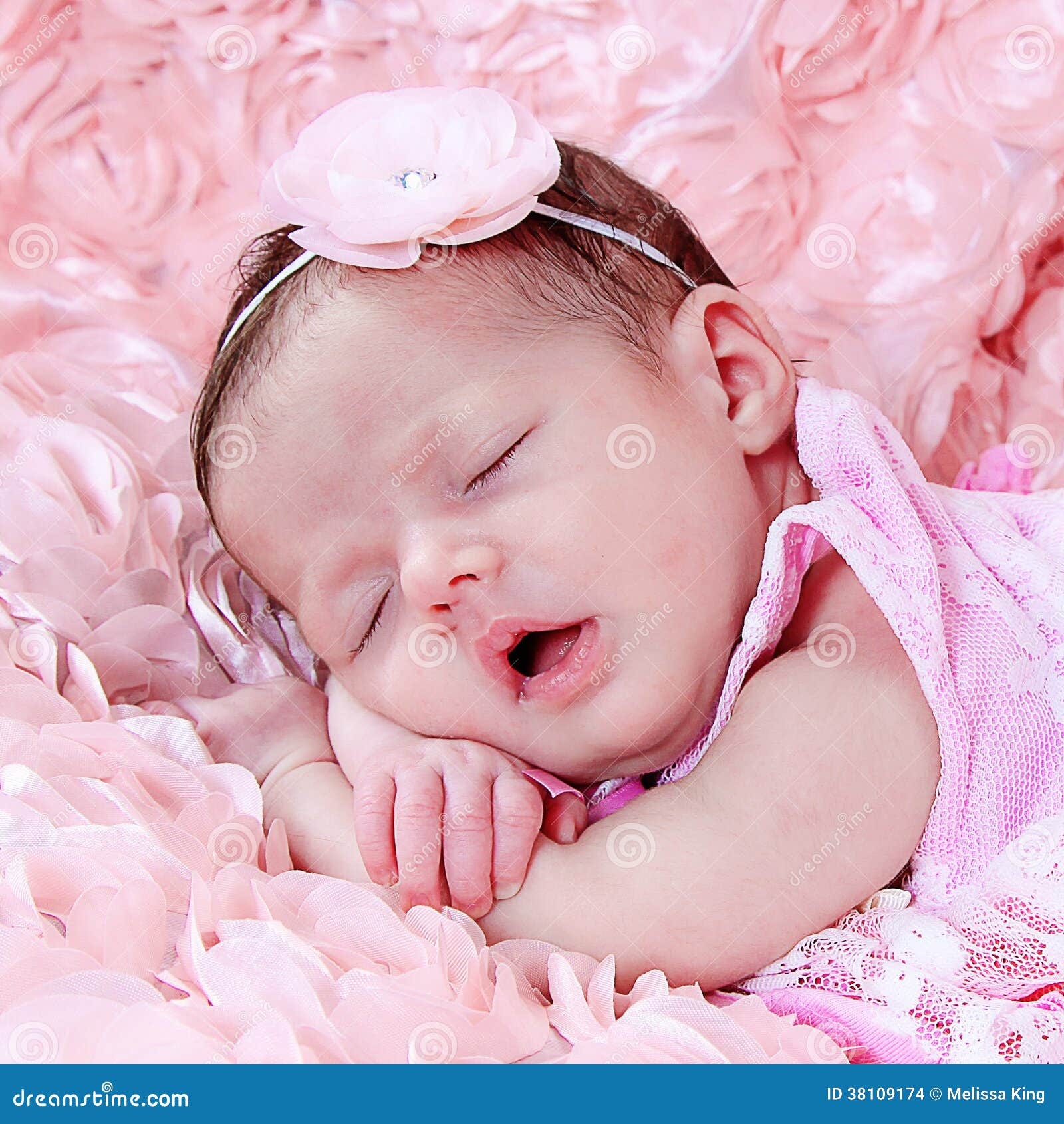Sleeping baby stock photo. Image of pink, toddler, flower 38109174