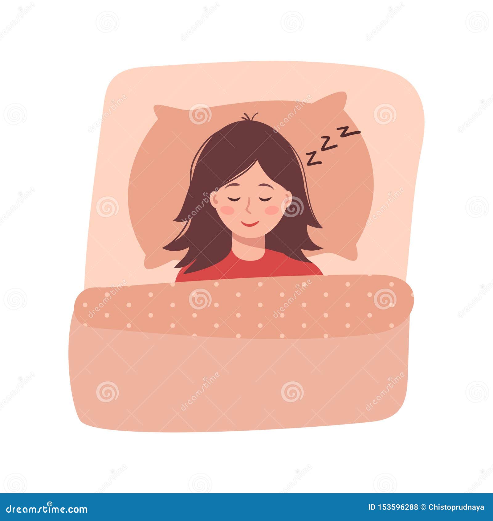Sleeping baby girl stock vector. Illustration of cartoon - 153596288