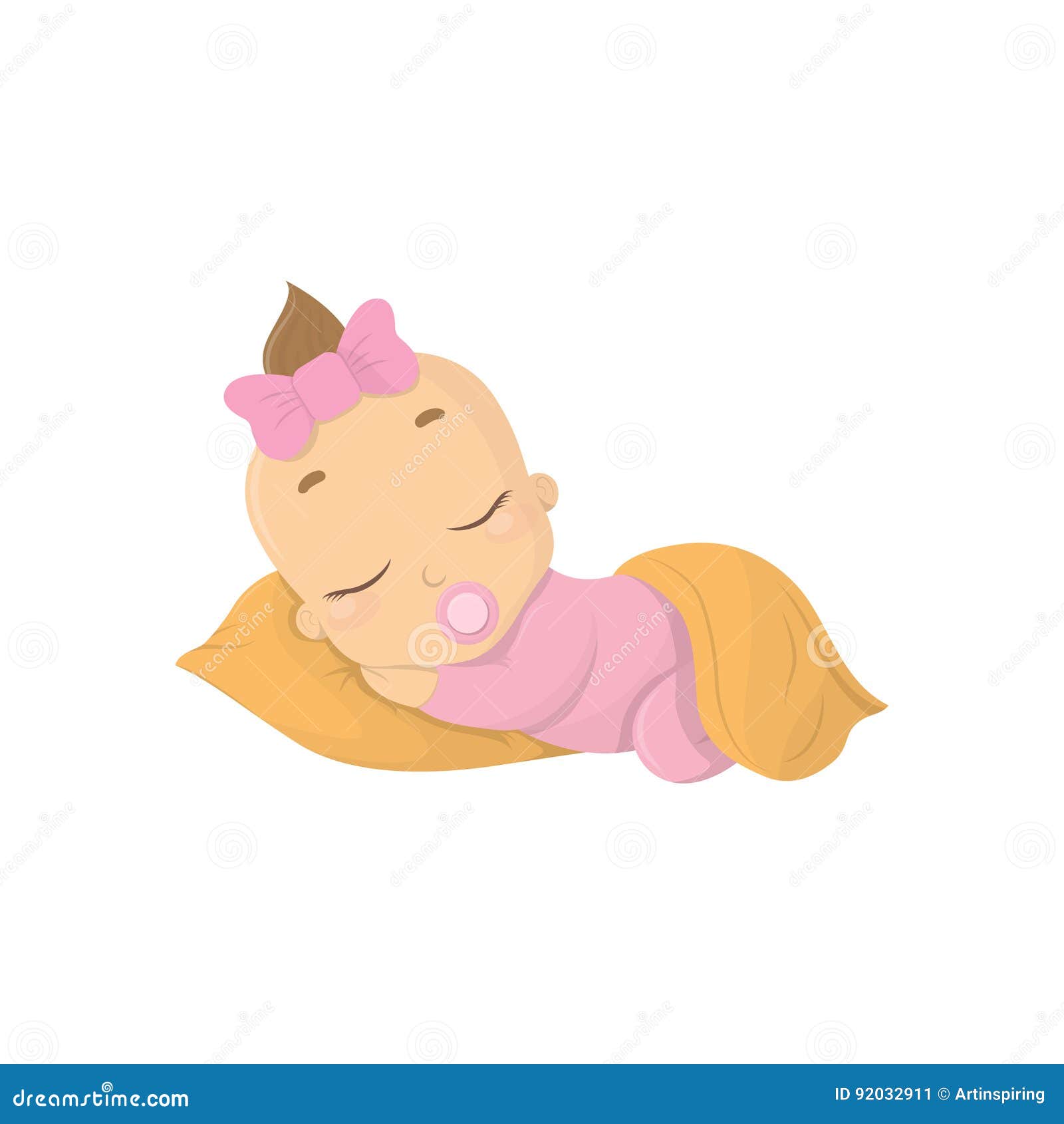 Sleeping Baby Girl Stock Illustrations 2,076 Sleeping Baby Girl Stock