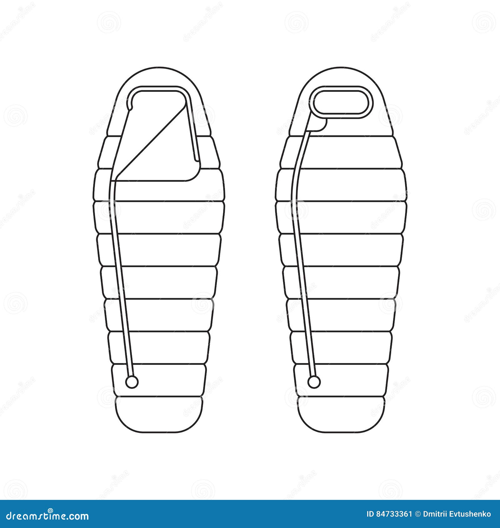 Sleeping bag illustration stock vector. Illustration of pack 84733361