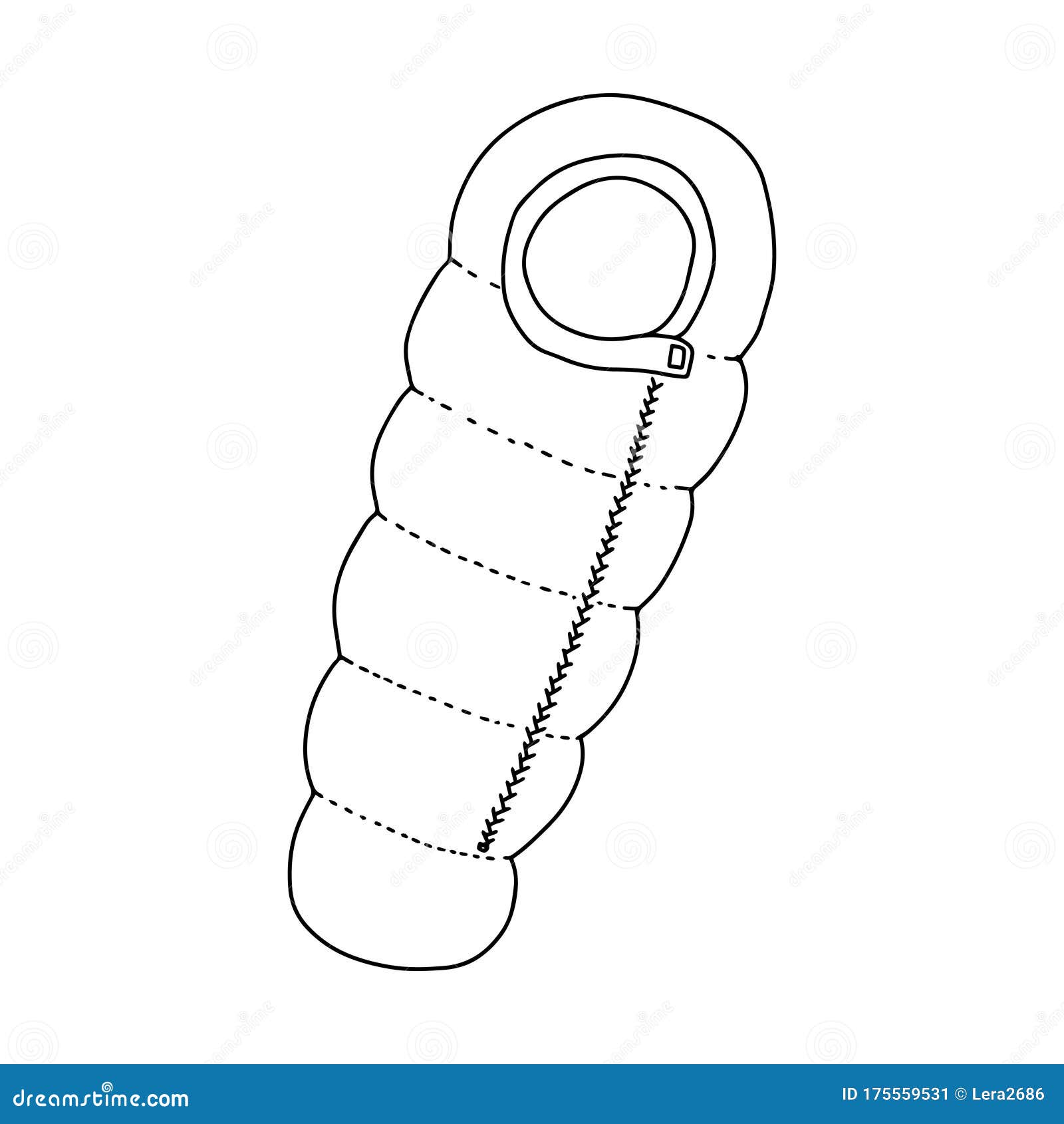 Download Sleeping Bag On The Lock. Camping Equipment, Blanket For ...