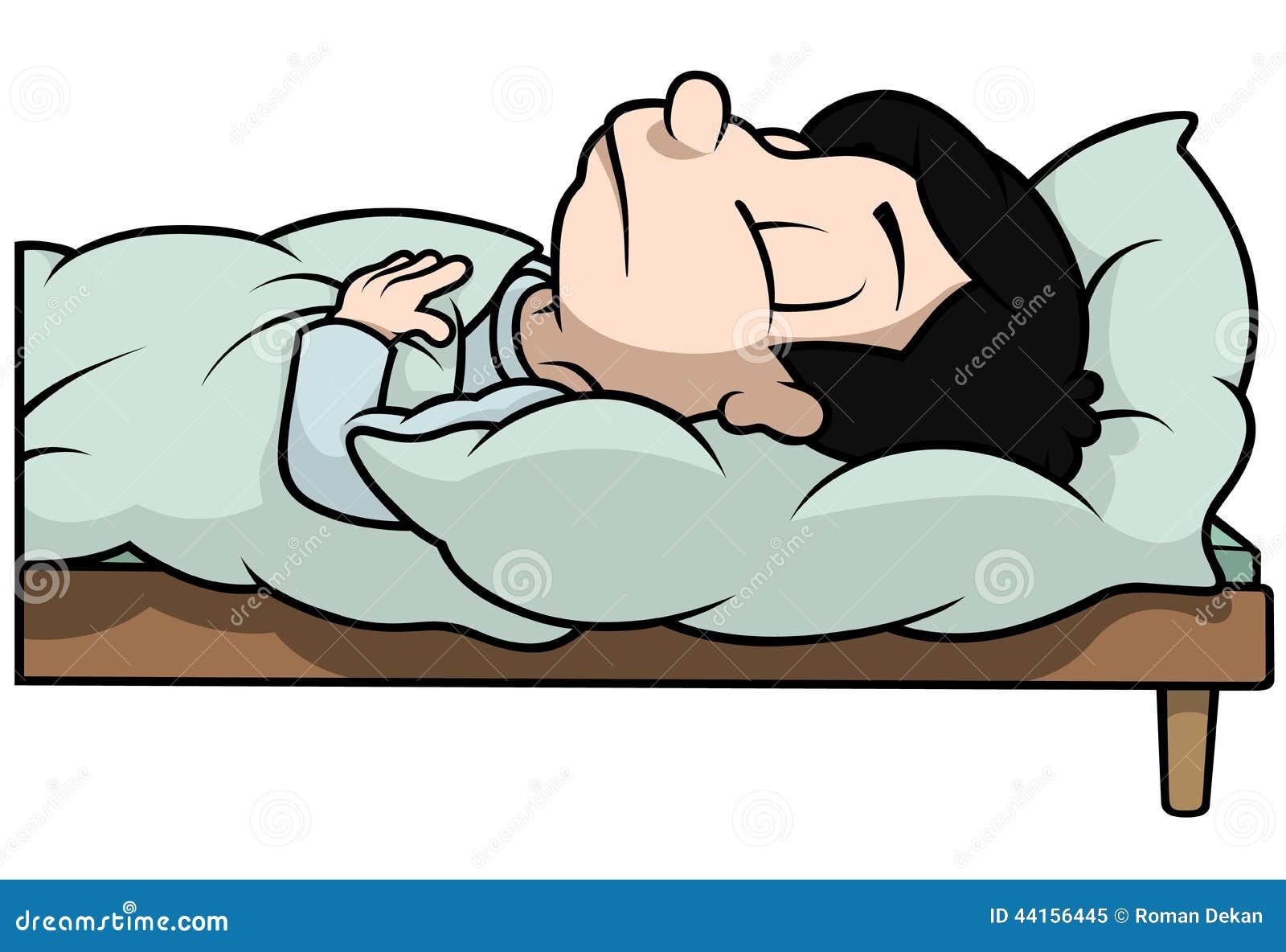 Sleeping Boy stock vector. Illustration of painting, duvet - 44156445