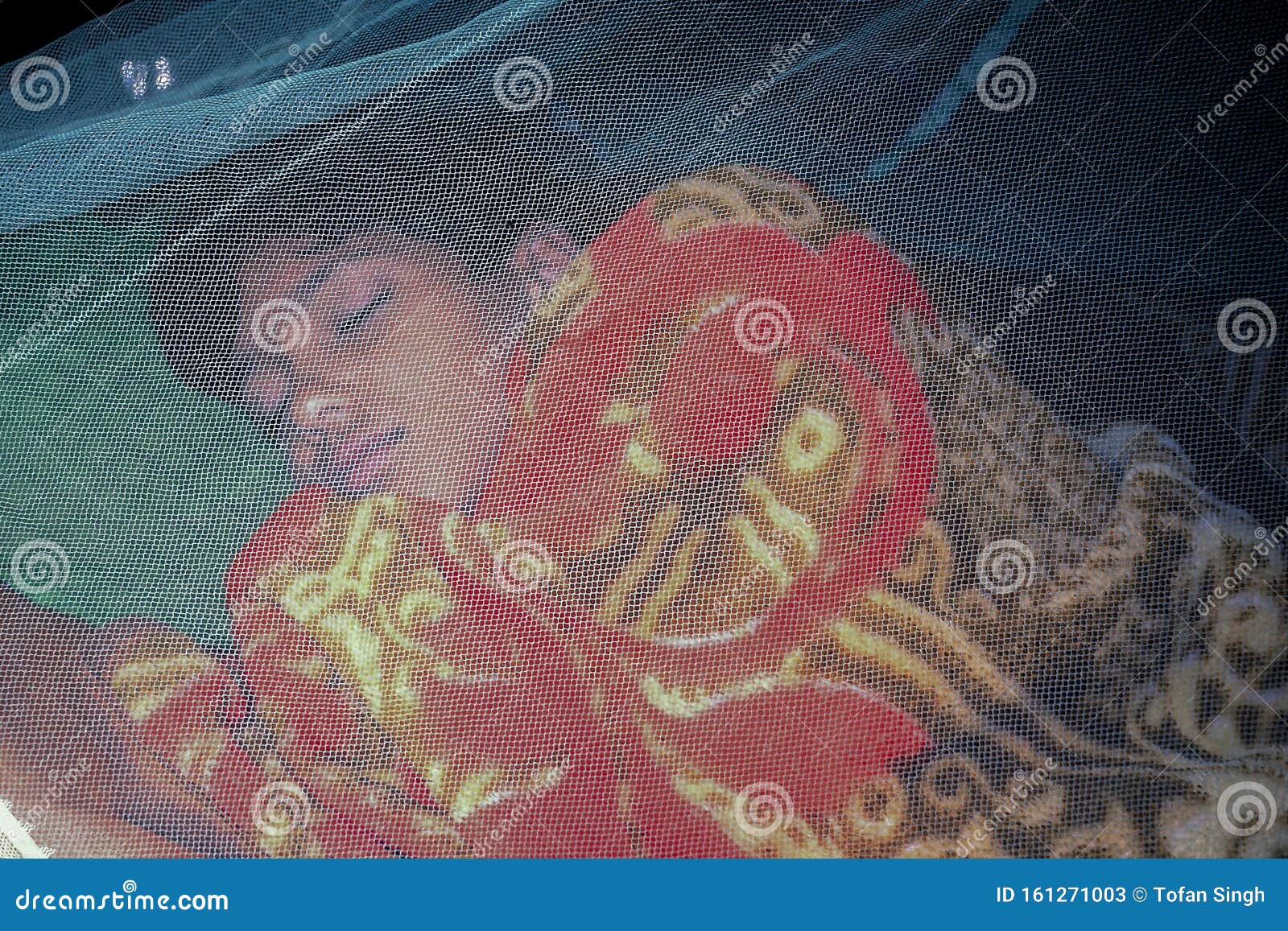 a sleeping boy inside a mosquito net,the safest and easiest way to prevent mosquitoes