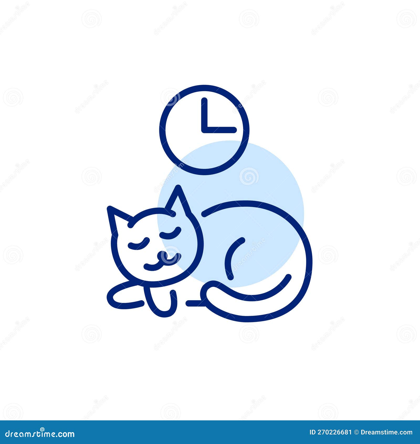 Sleeping Cat. Take a Nap. Pixel Perfect, Editable Stroke Line Icon Stock  Vector - Illustration of lying, indoor: 270226681