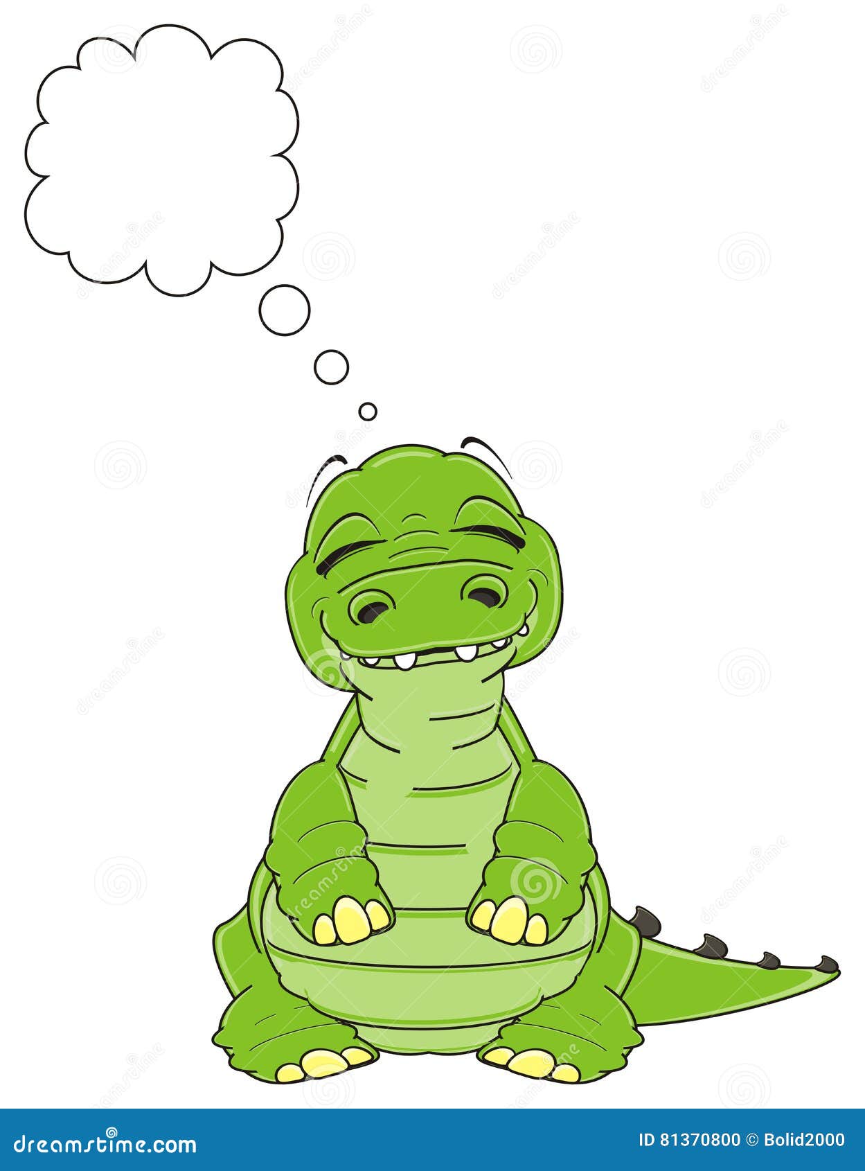 Sleeping Crocodile with Clean Footnote Stock Illustration - Illustration of  empty, cartoon: 81370800