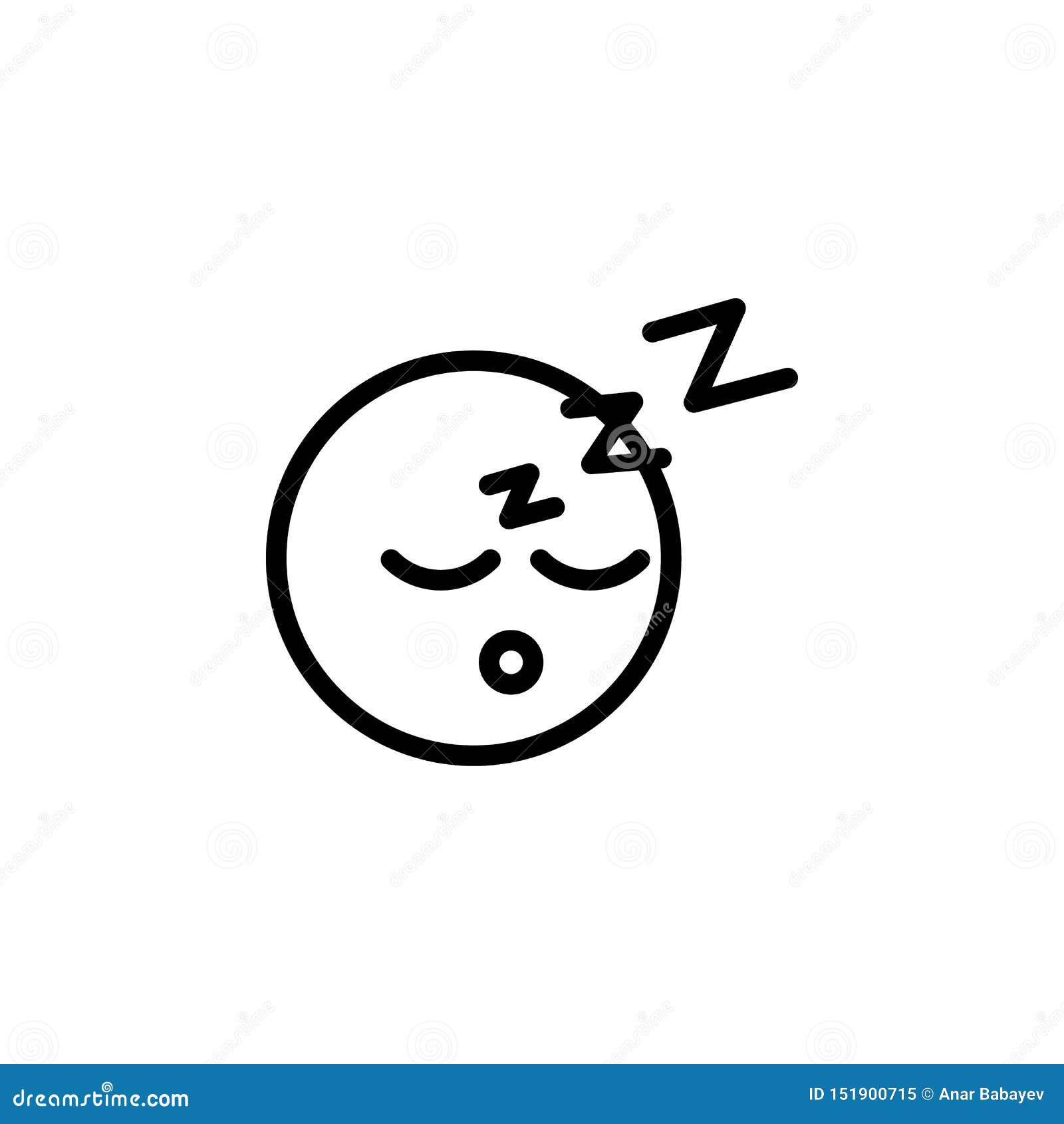 Sleeping Emoji Outline Icon. Signs and Symbols Can Be Used for Web ...