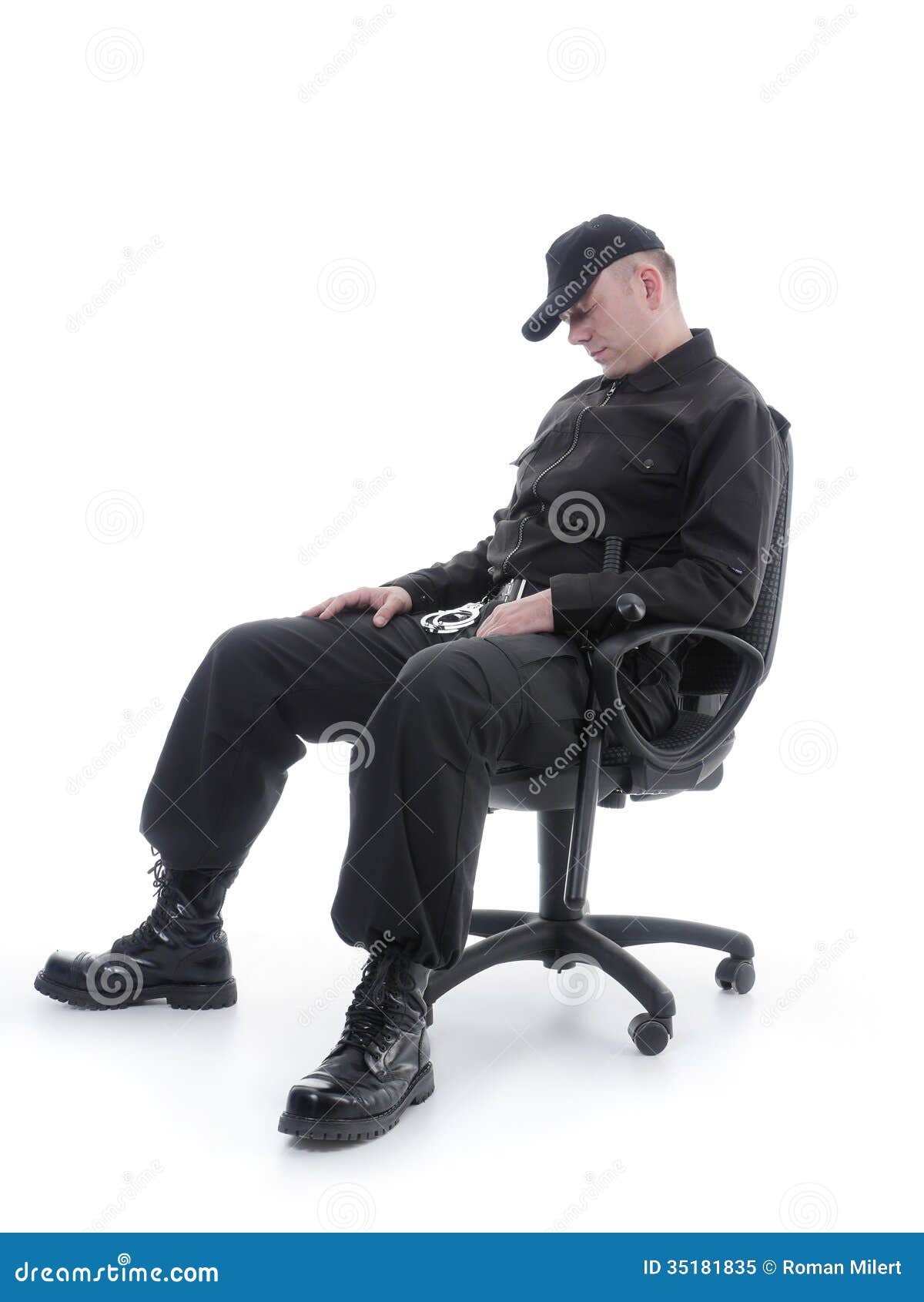 Sleeping guard stock image. Image of bodyguard, secure 35181835