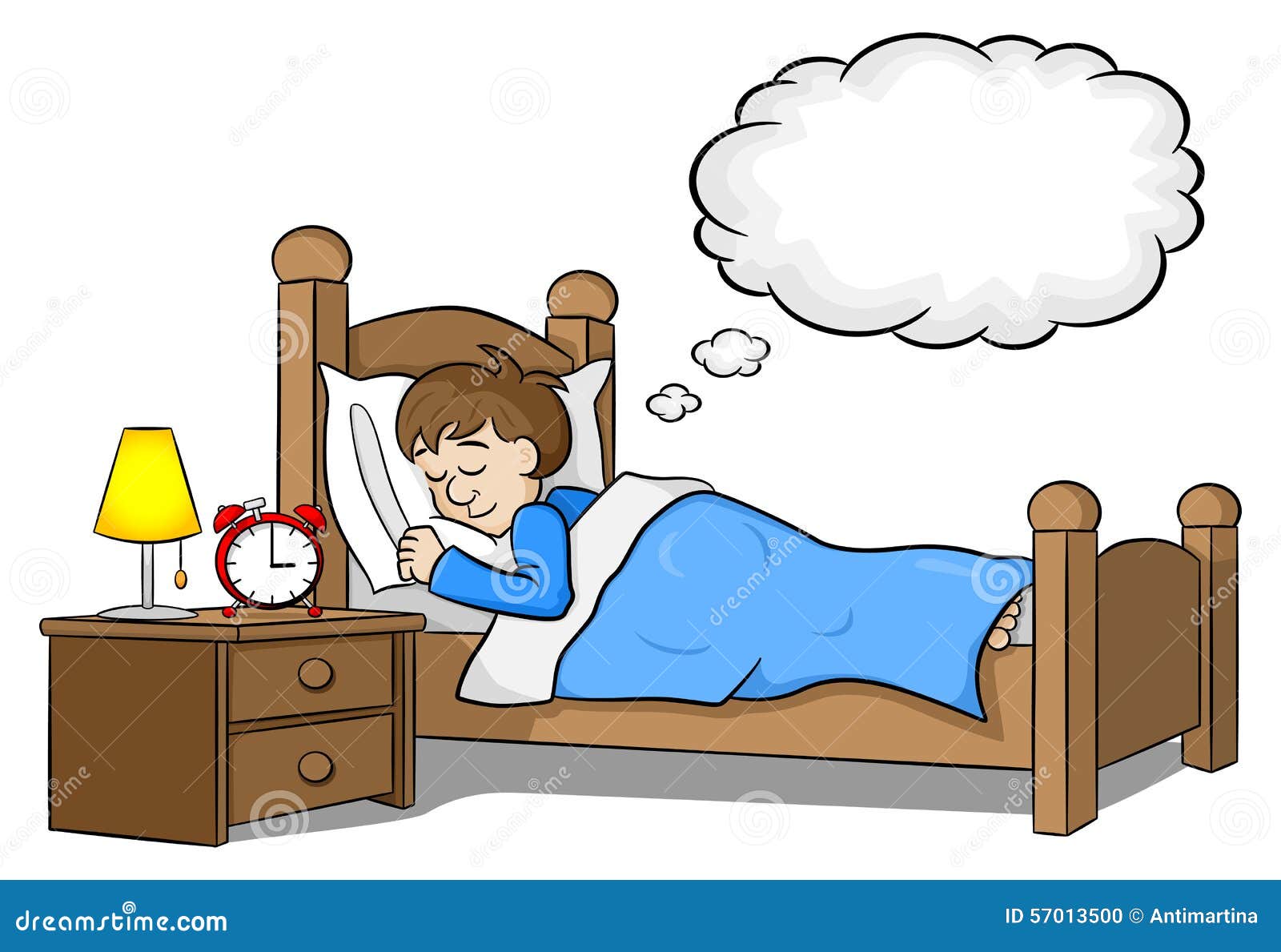 Sleeping Man Is Dreaming Stock Vector Illustration Of Balloon 57013500