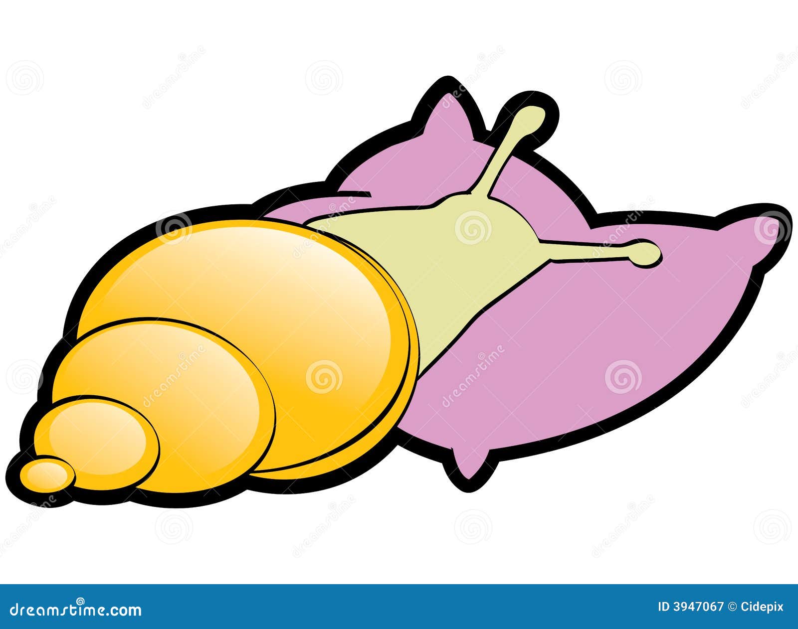 Sleeping snail stock vector. Illustration of animal, vector 3947067