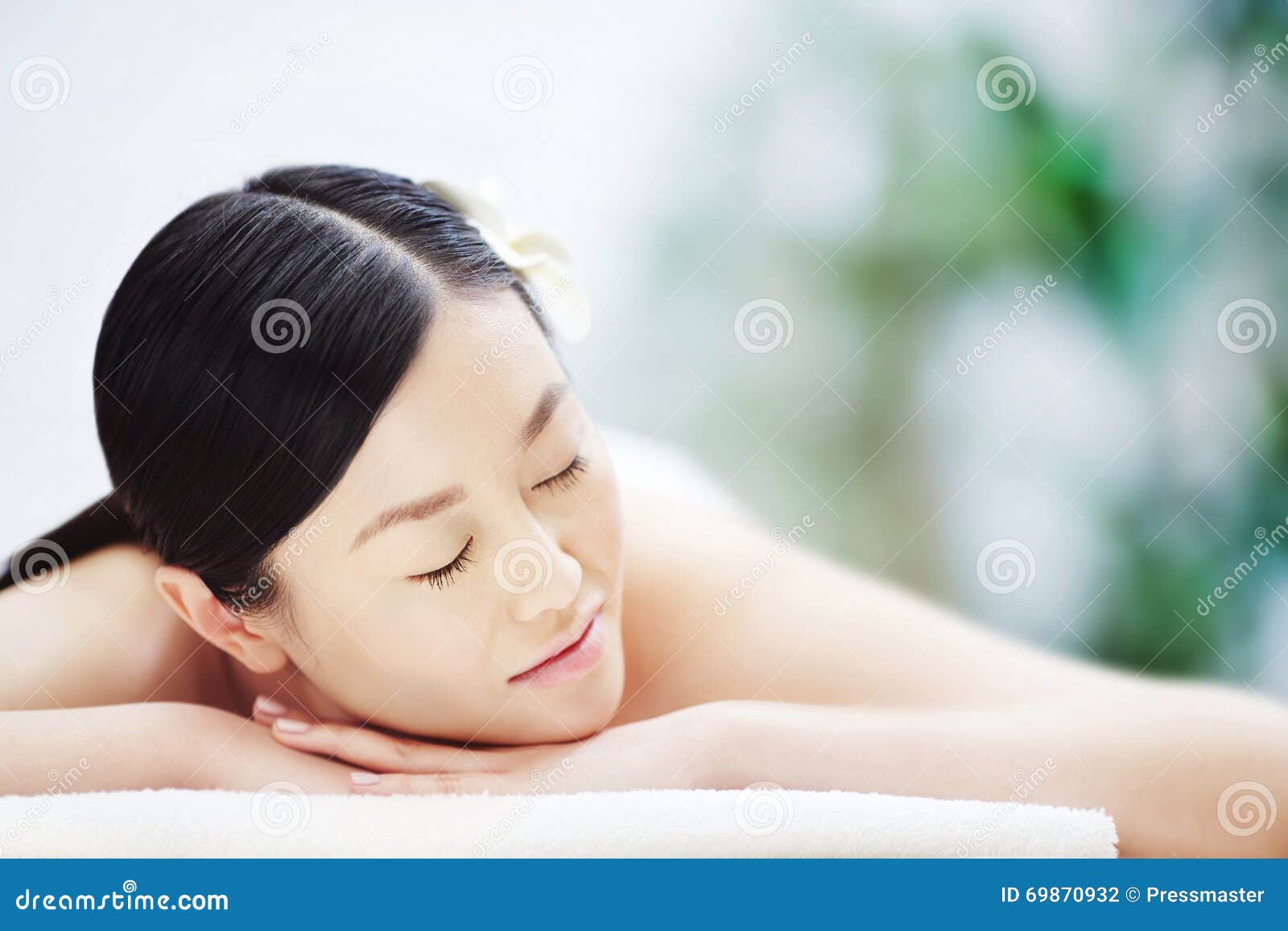 Sleeping at spa salon stock photo. Image of massage, relaxation 69870932