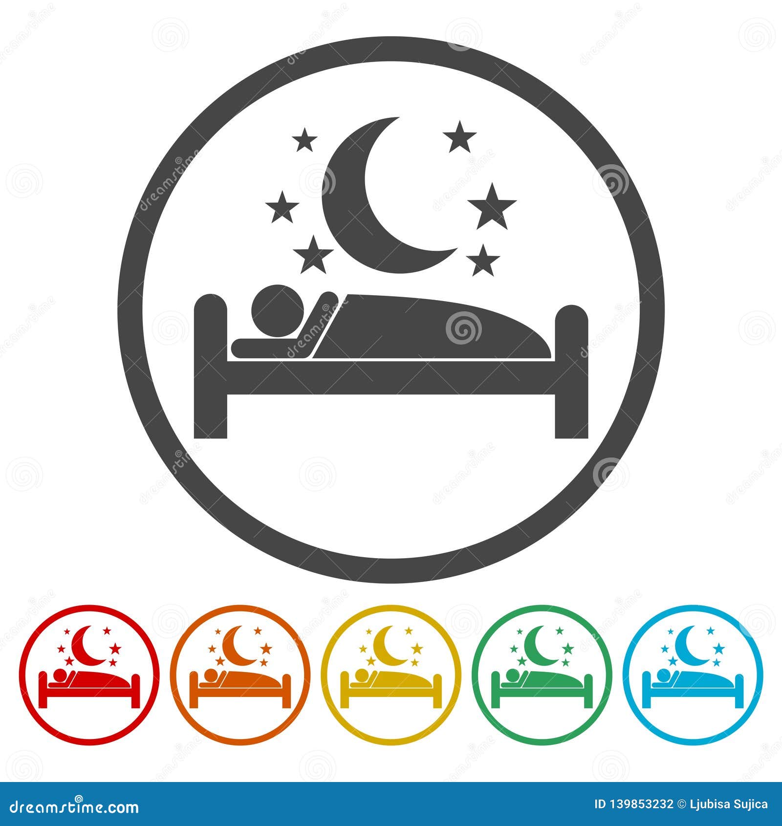 Sleeping Symbol Icon Cartoon Vector 83732117