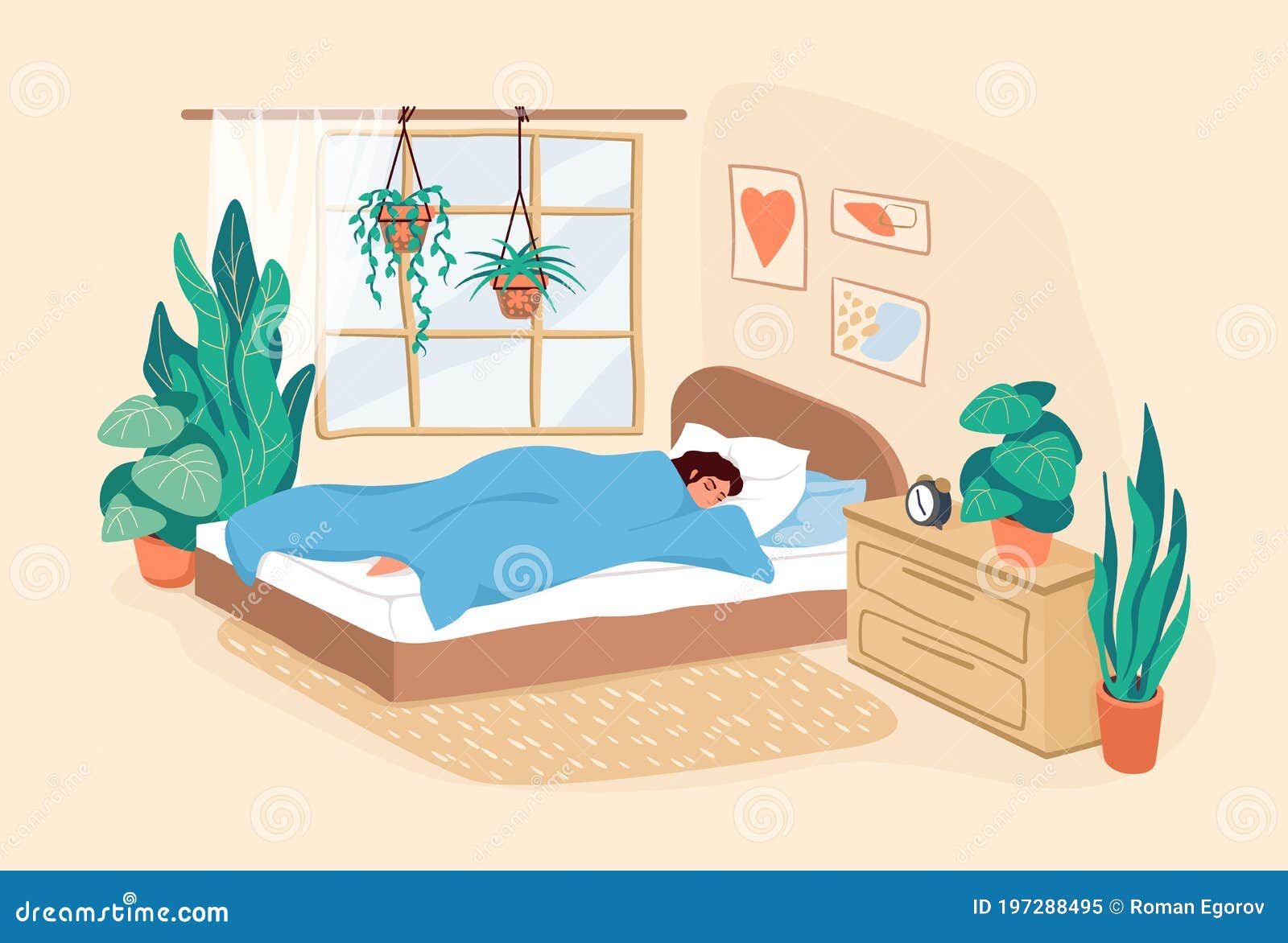 Sleeping Woman. Cartoon Adult Girl Resting In Bedroom ...
 Girl Sleeping Cartoon