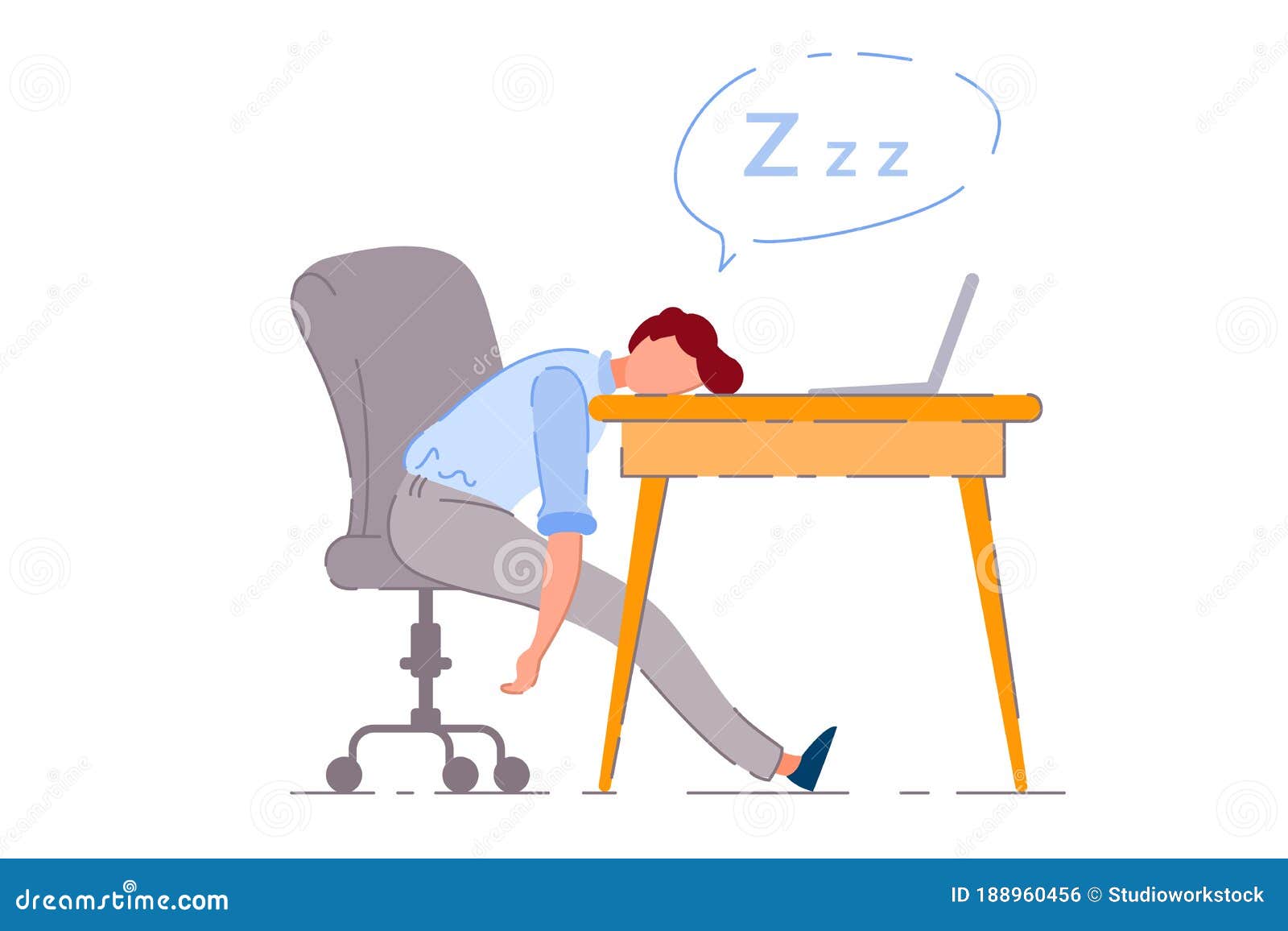 sleeping at work cartoon