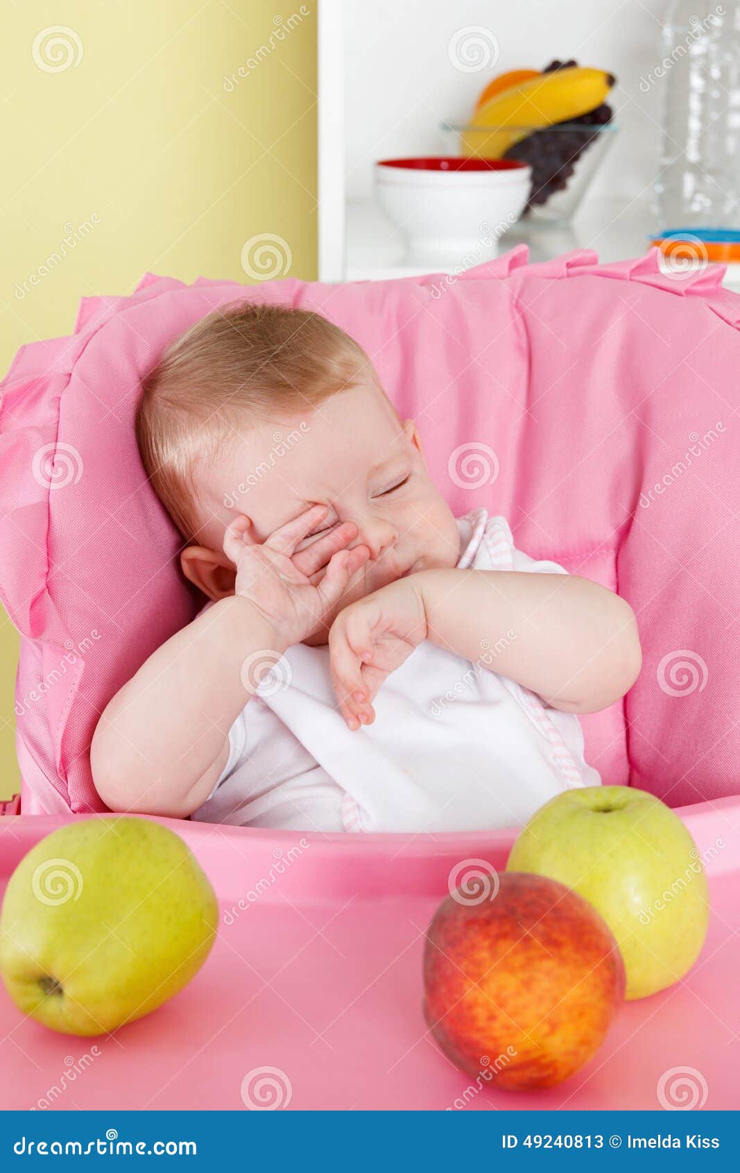 Sleepy baby after eating stock image. Image of healthy 49240813