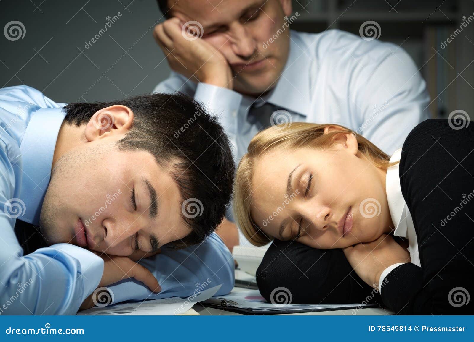 Sleepy team stock photo. Image of businesspeople, overworked 78549814