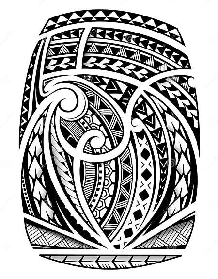 Sleeve Tattoo in Polynesian Ethnic Style Stock Vector - Illustration of ...