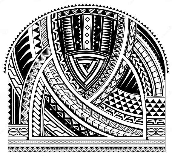 Sleeve tattoo design stock vector. Illustration of maori - 158636622