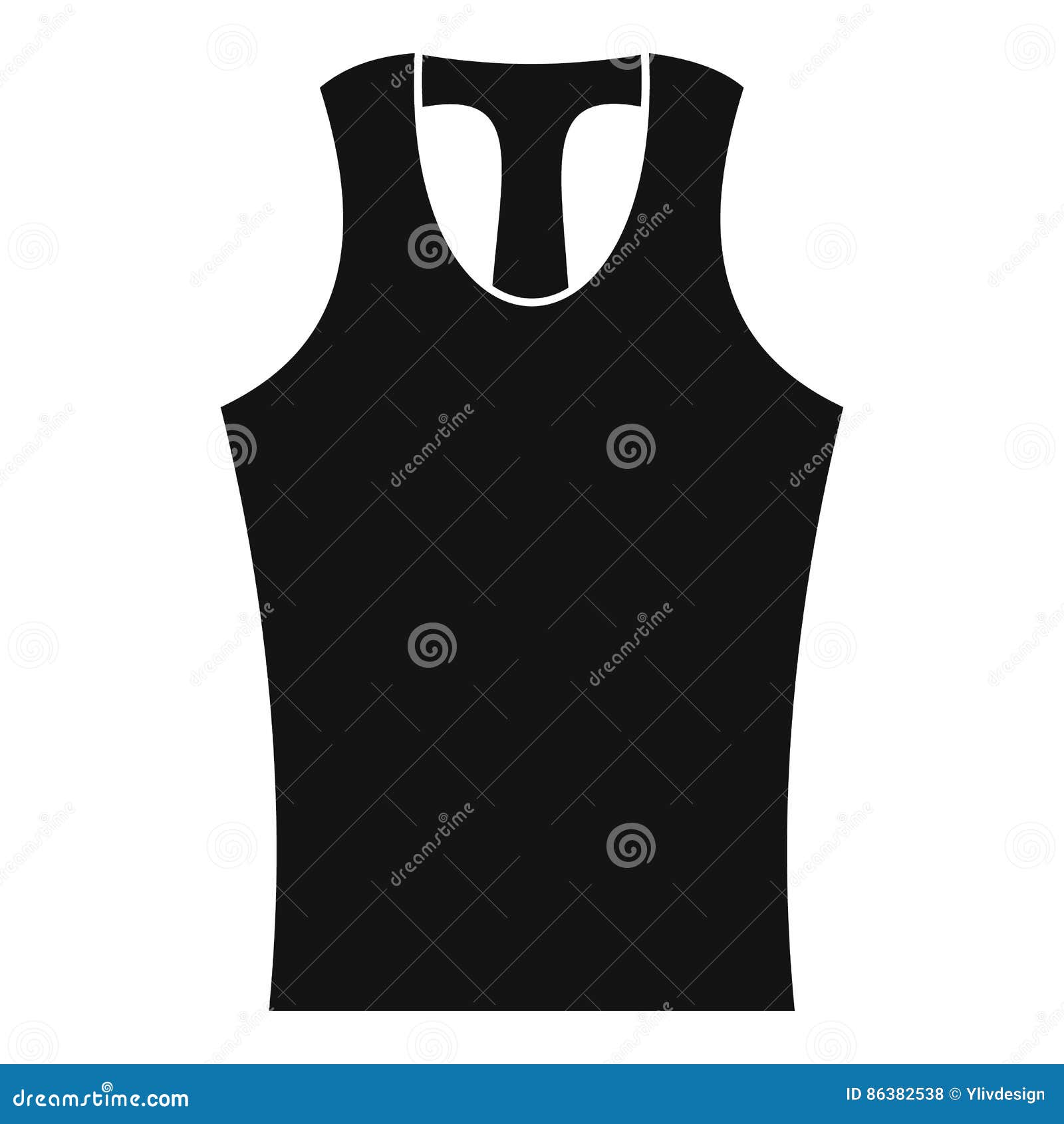 Sleeveless Shirt Icon, Simple Style Stock Vector Illustration of