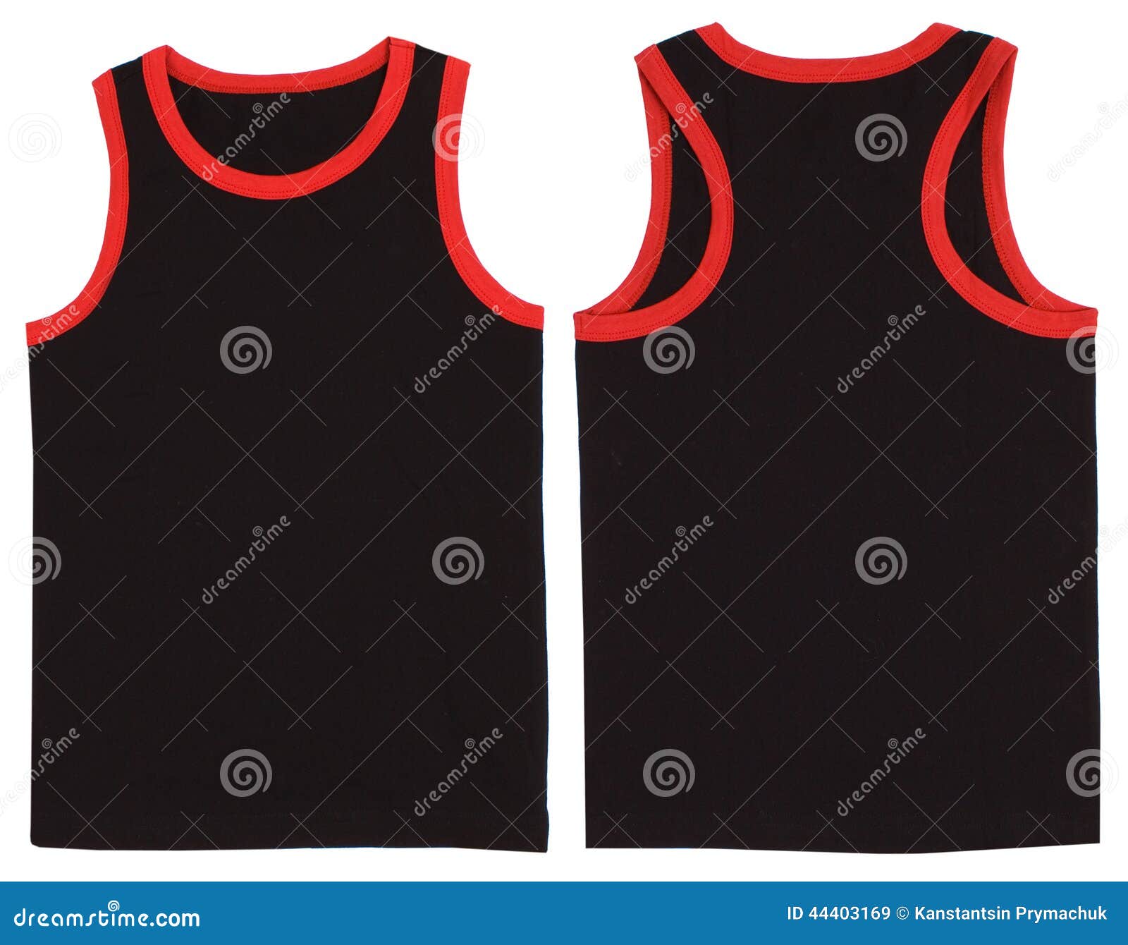 Sleeveless Unisex Shirt Front And Back View Stock Image - Image of ...