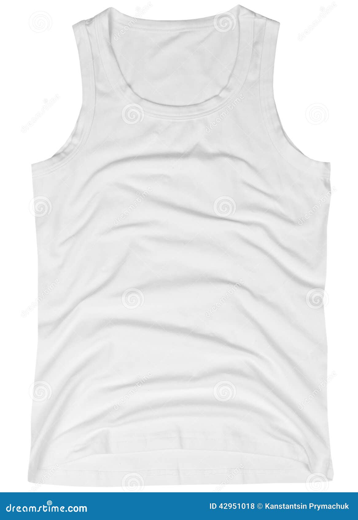 Sleeveless Unisex Shirt Isolated on White Stock Photo Image of cotton