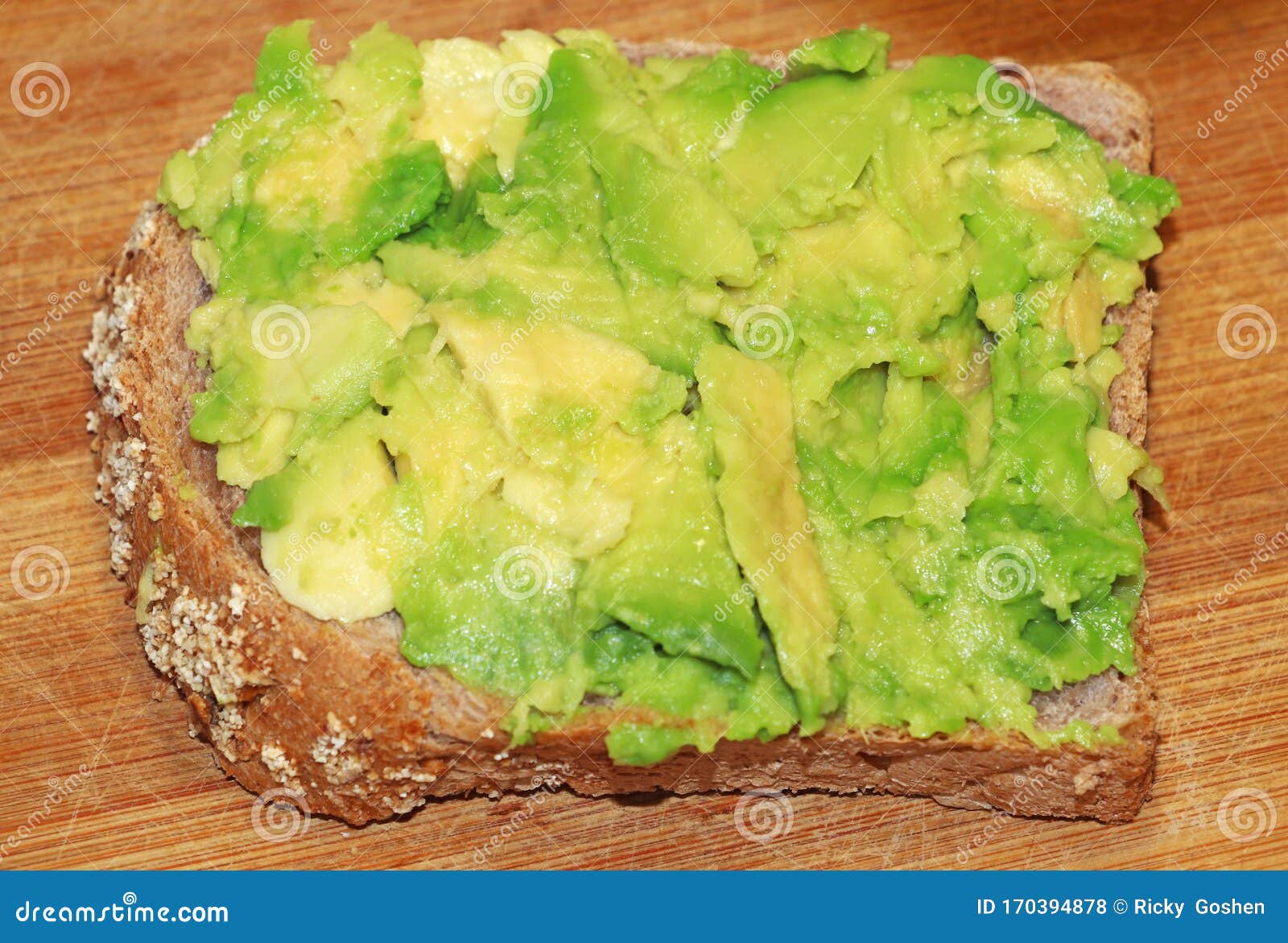 A Slice of Bread with Avocado Stock Photo Image of delicious