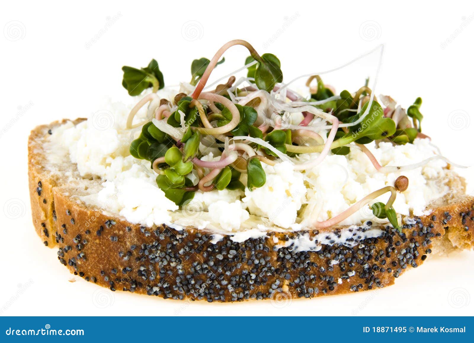 Slice of bread, sandwich stock image. Image of produce 18871495
