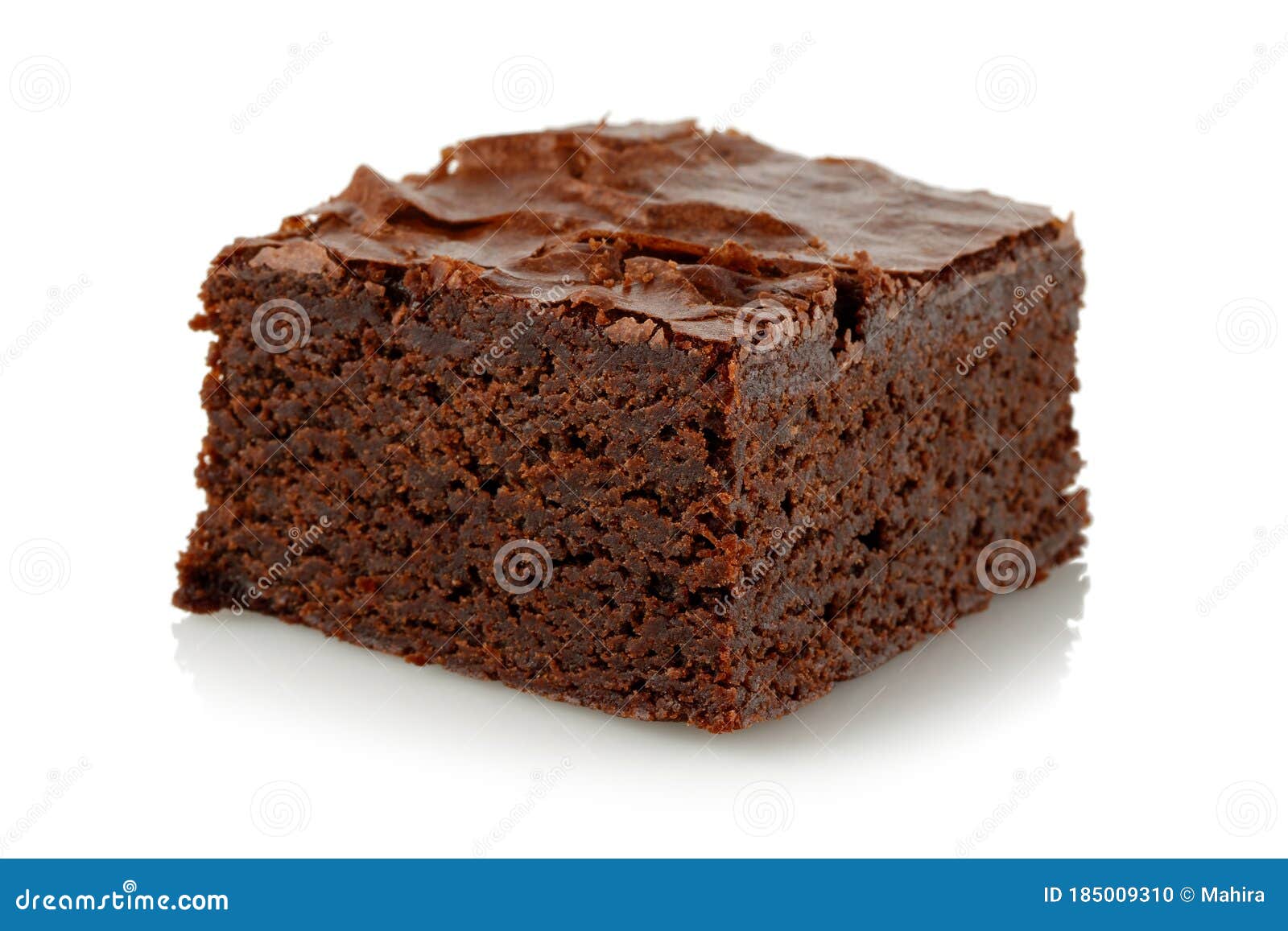 Slice of Brownie Isolated on White Stock Photo Image of cookie