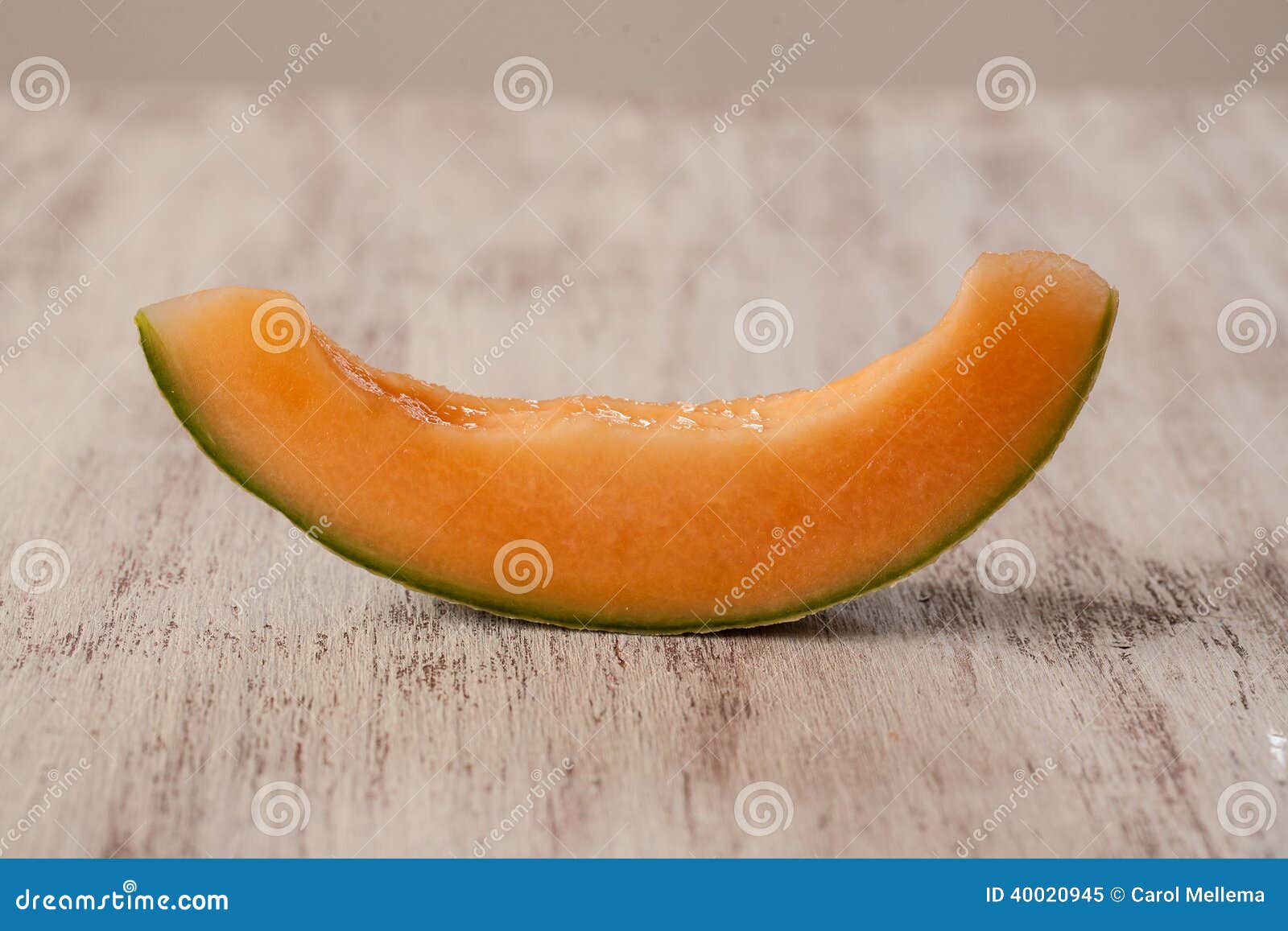 Slice of Cantaloupe from the Side Stock Image Image of diet, piece
