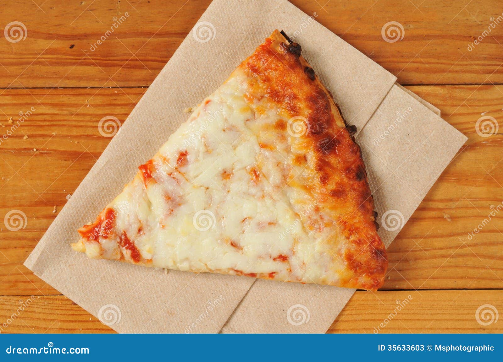 Slice of cheese pizza stock image. Image of wooden, crust 35633603