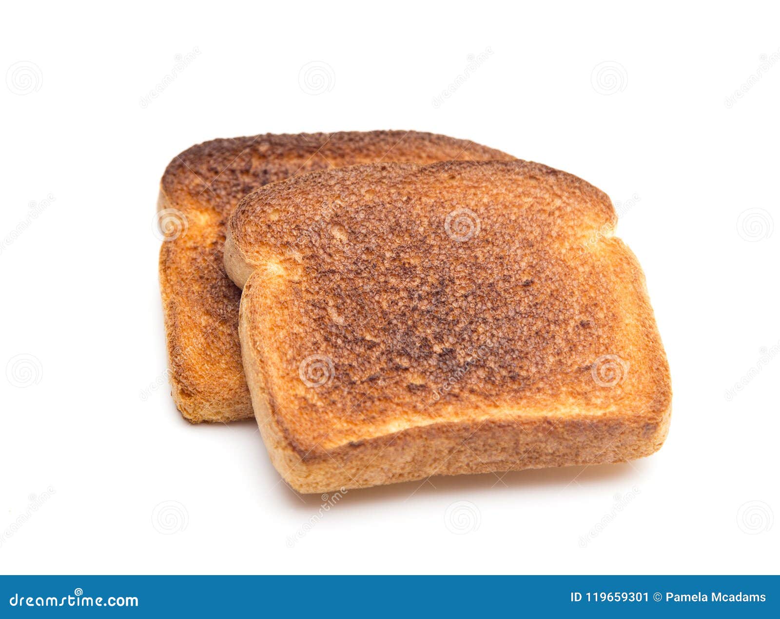 Slice of Dark Toast stock image. Image of brown, white 119659301