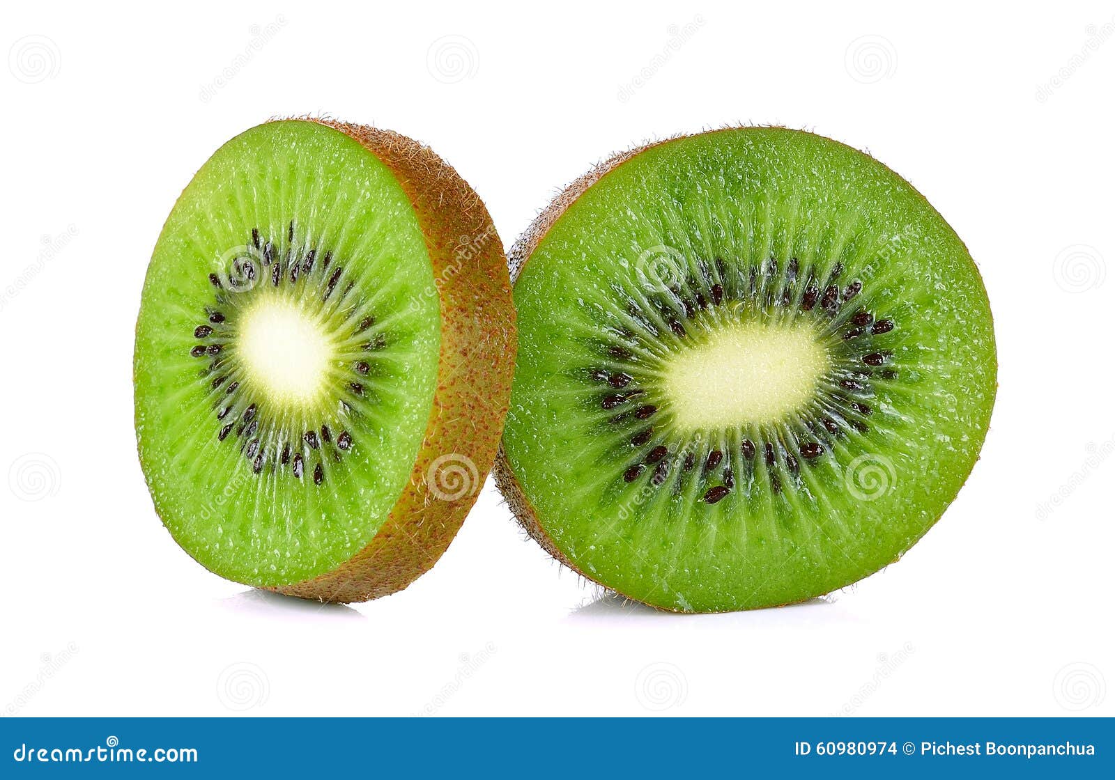 Slice Kiwi Fruit Isolated on a White Background Stock Photo Image of
