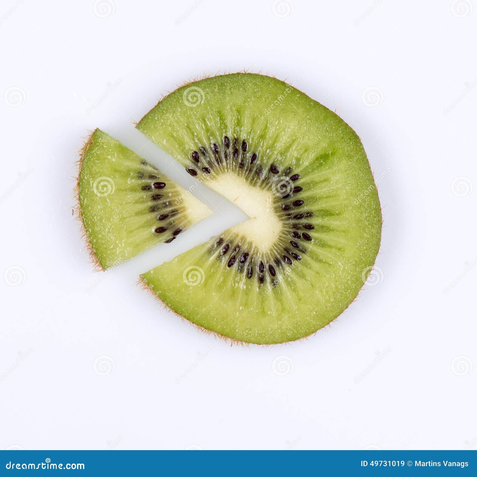 Slice of Kiwi. Fruit Pie Chart Stock Image Image of fresh, freshness 49731019