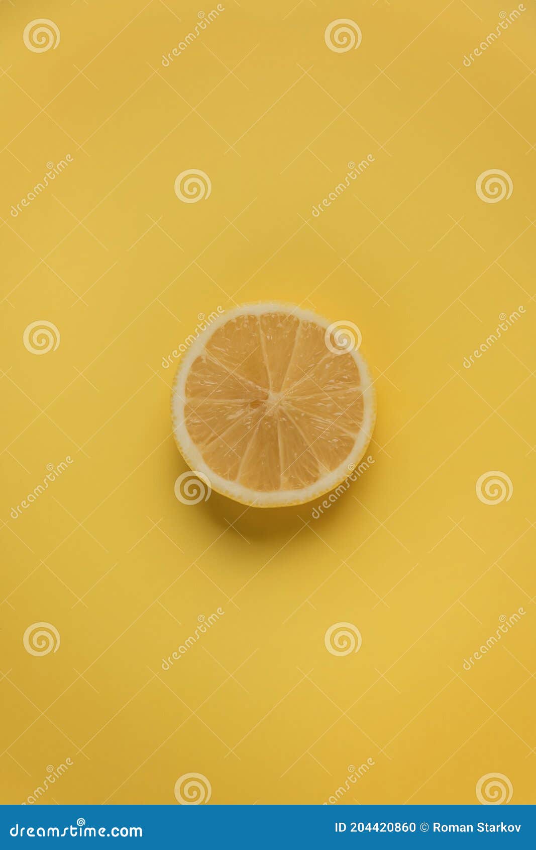 Slice of lemon, top view stock photo. Image of coronavirus - 204420860
