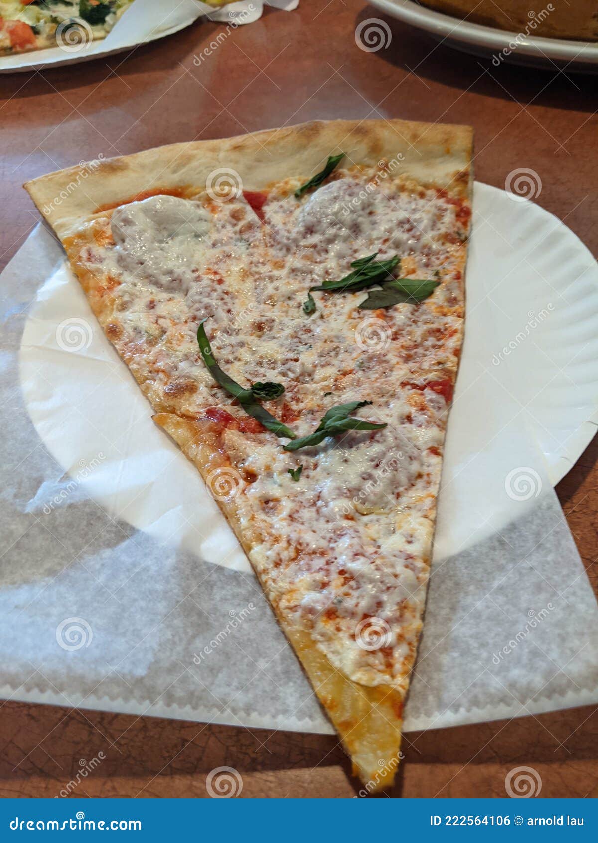 Slice of Margherita Pizza at Italian Restaurant Stock Photo Image of