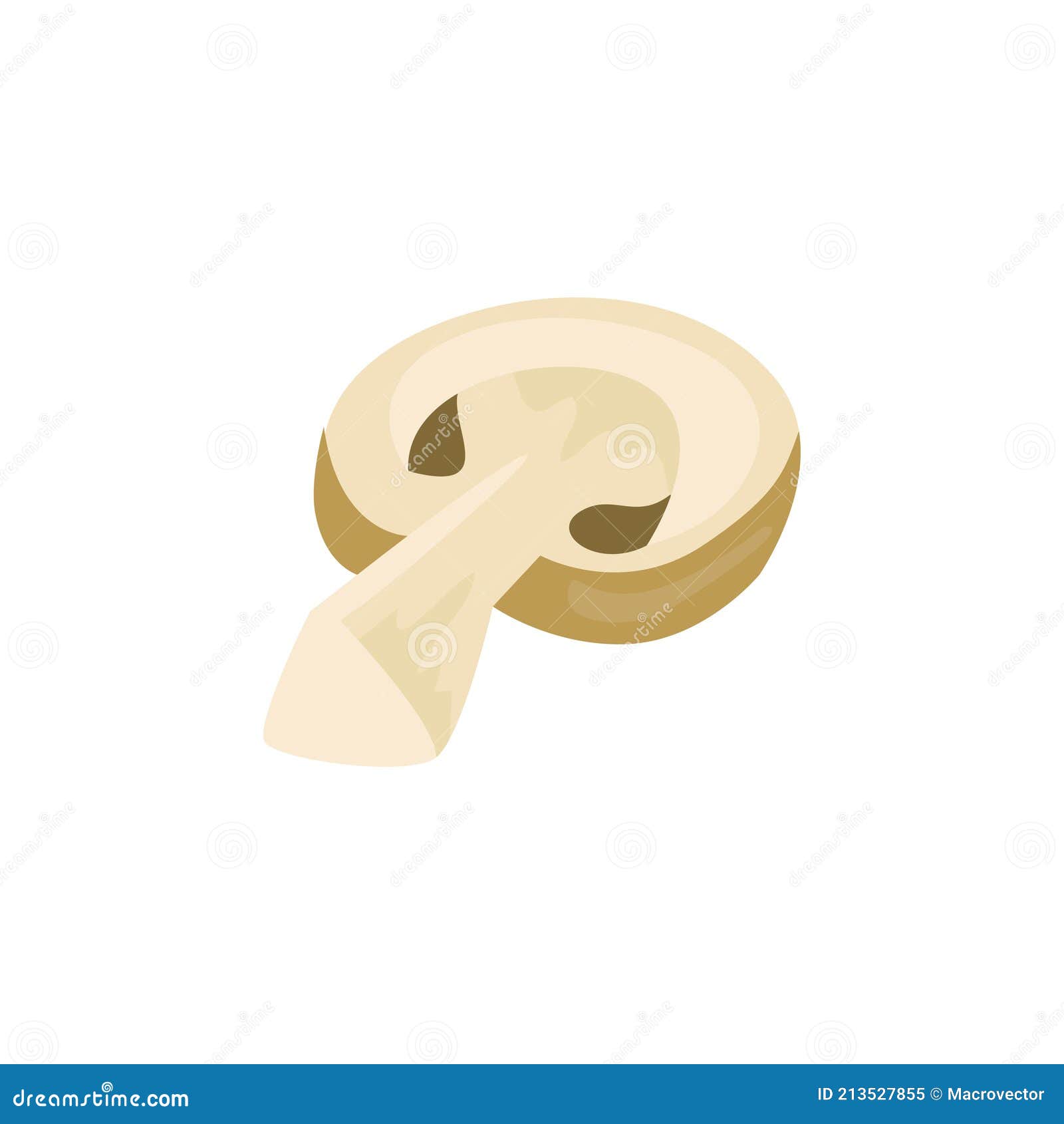 Slice of Mushroom Composition Stock Vector Illustration of green