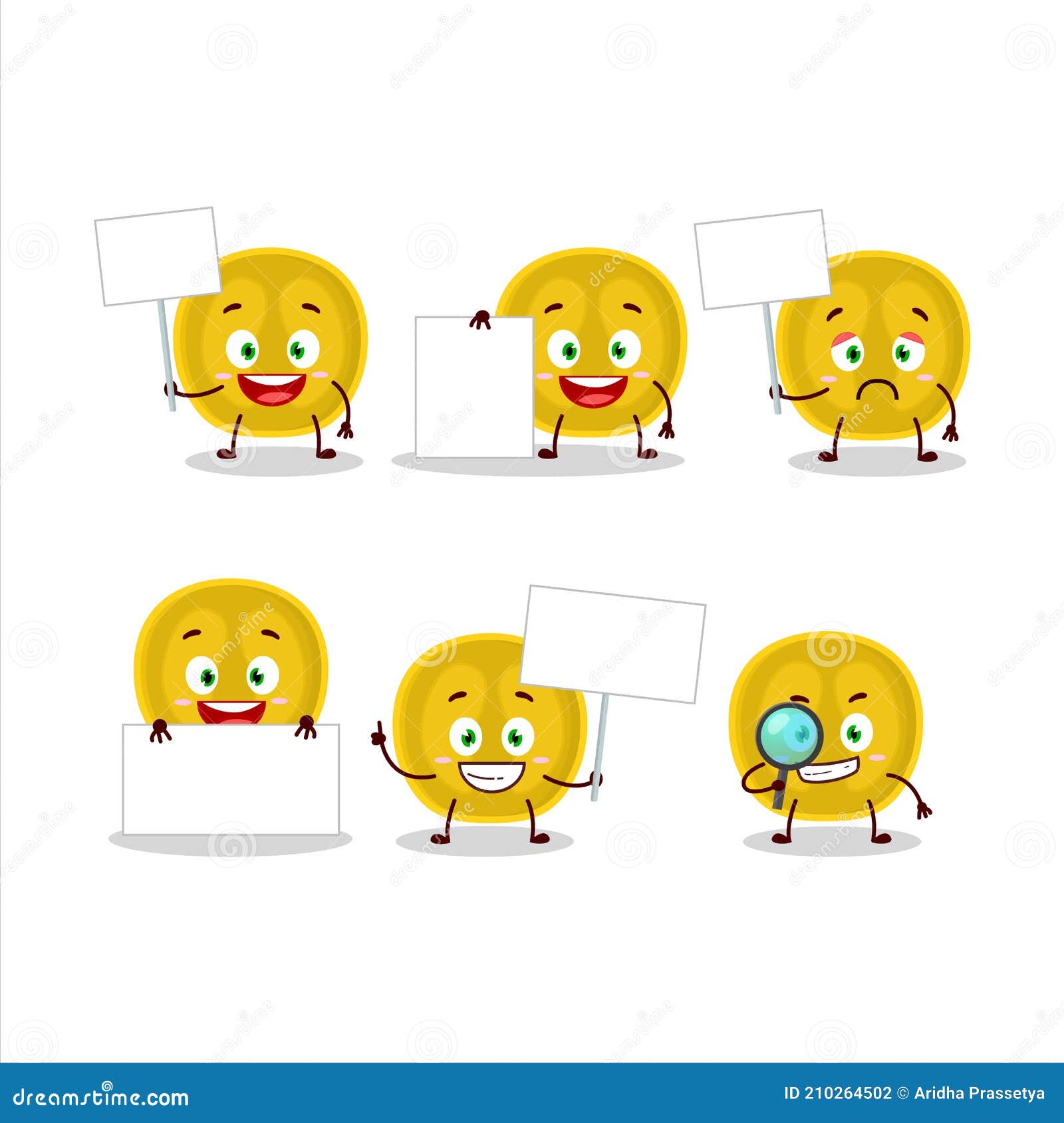 slice of nance cartoon character bring information board