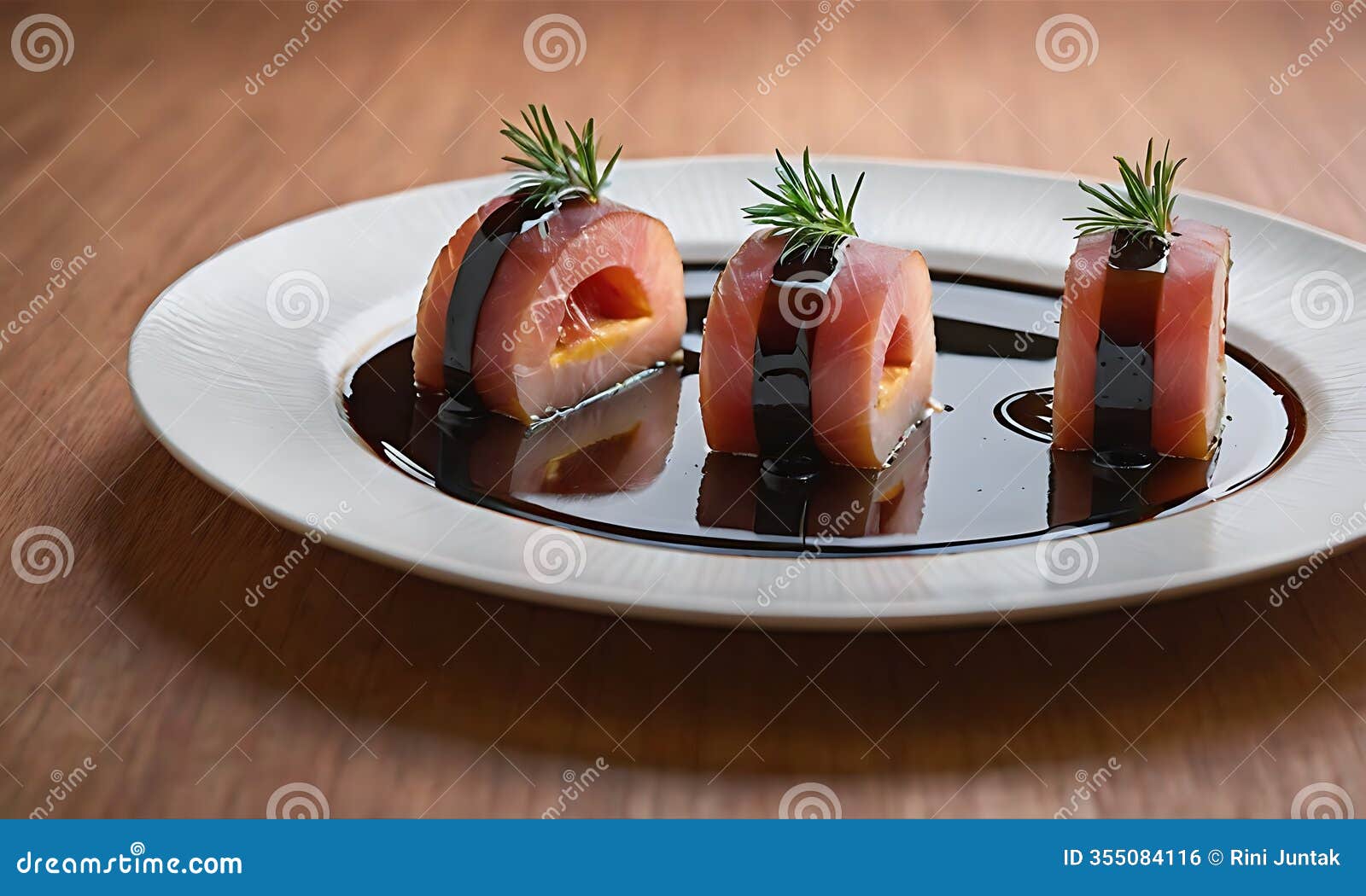 a slice of prosciutto-wrapped melon
