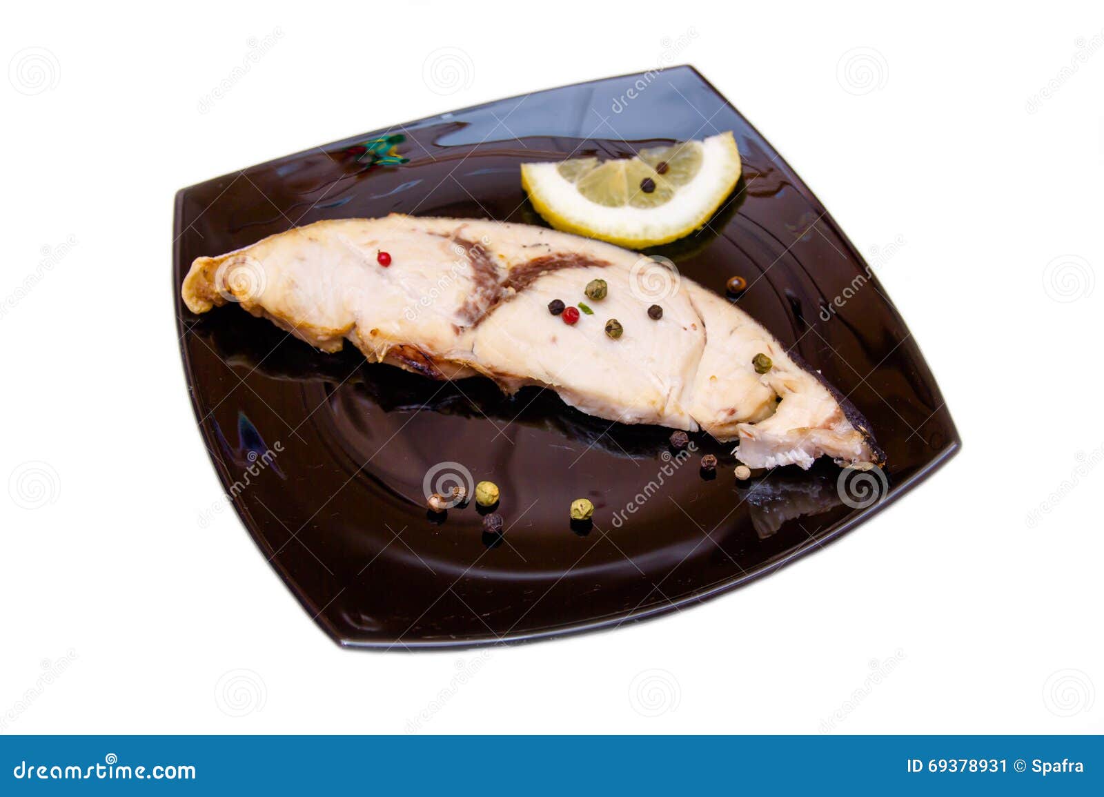 Slice of Sword Fish on Plate Stock Image Image of sliced, diet 69378931