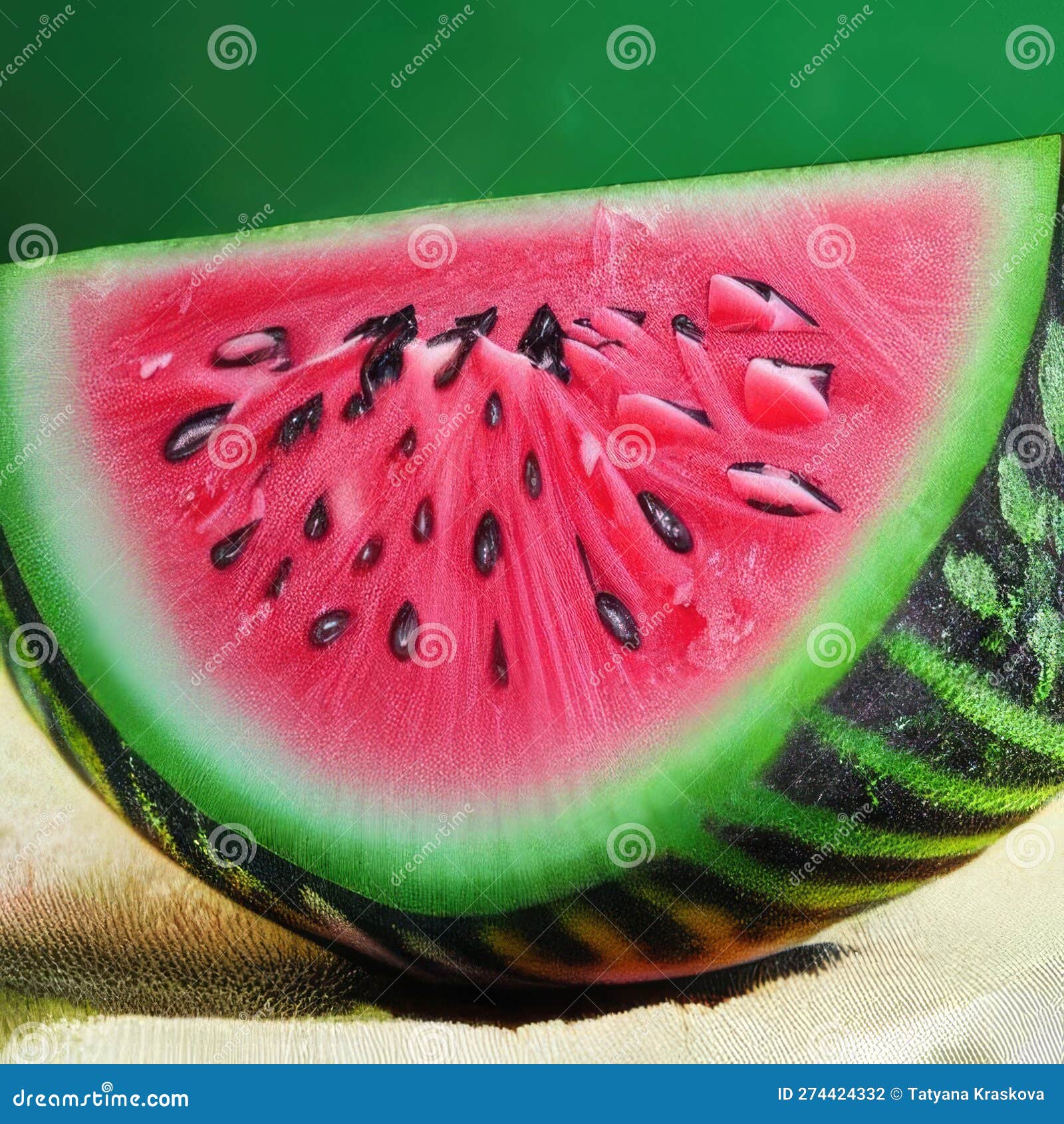 Slice of watermelon stock illustration. Illustration of water 274424332