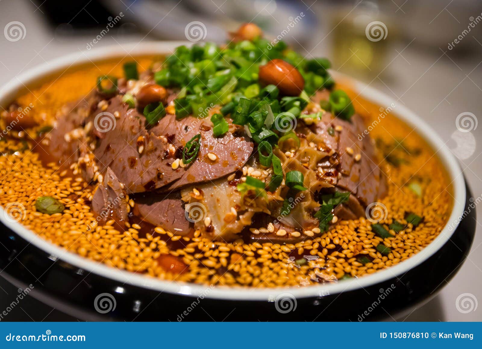 Sliced Beef And Ox Tongue In Chili Sauce Stock Photo Image Of Chili China 150876810