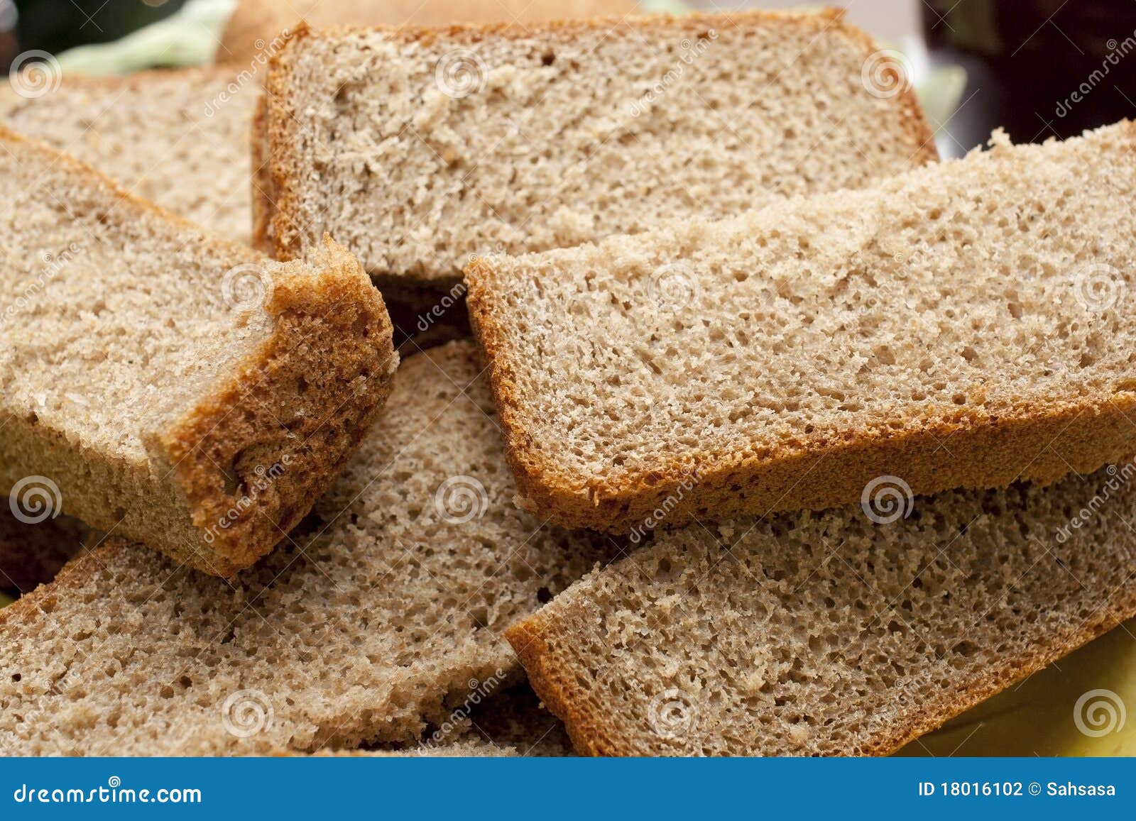 Sliced brown bread stock photo. Image of close, delicious 18016102