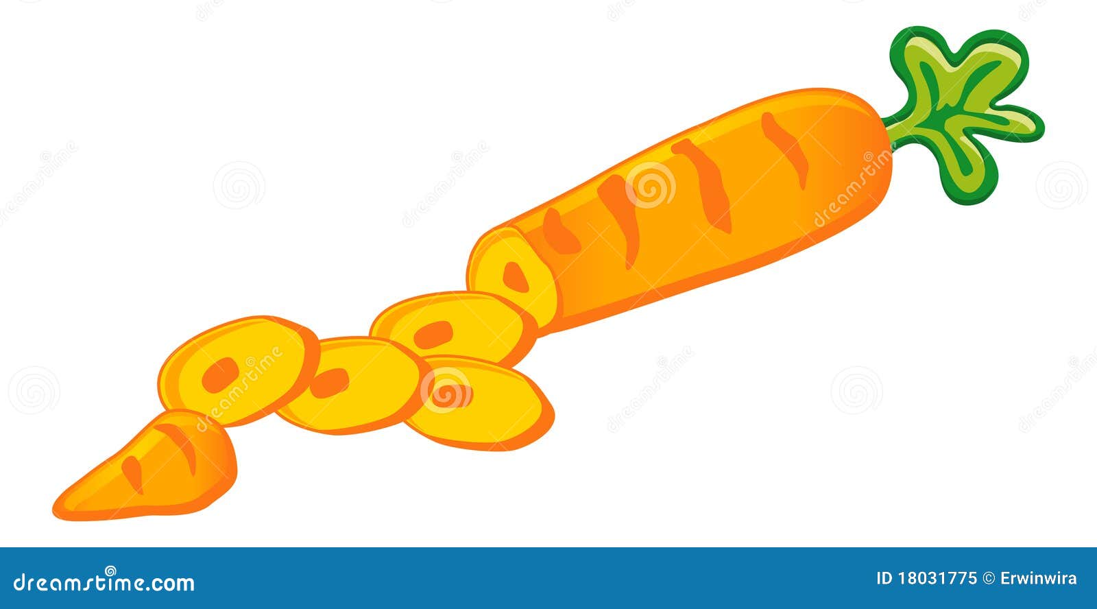 Sliced carrot stock vector. Illustration of food, cooking 18031775
