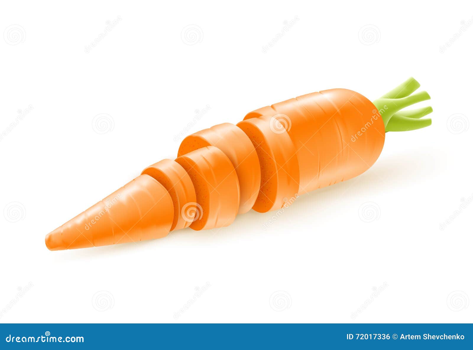 Sliced carrot, vector stock vector. Illustration of food 72017336