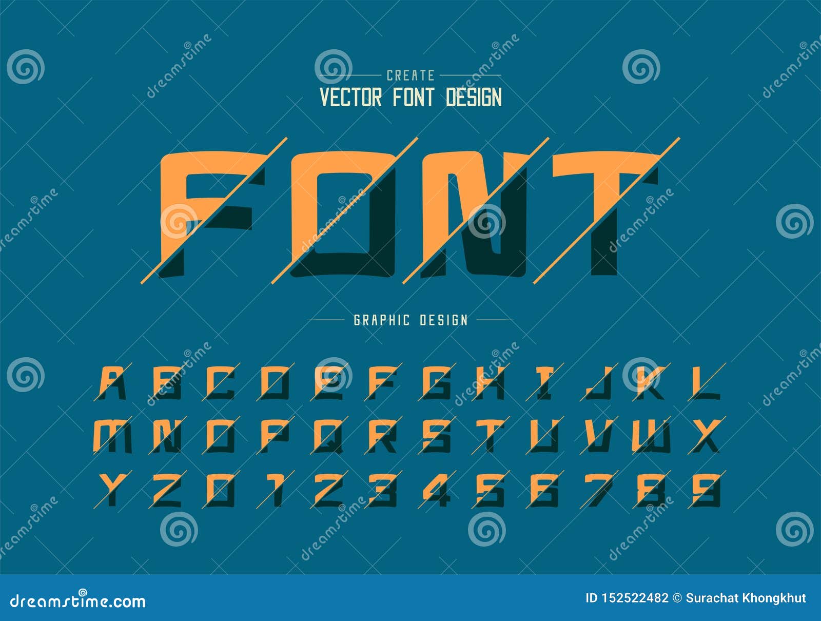 Sliced Cartoon Font and Alphabet Vector, Square Typeface Letter and ...