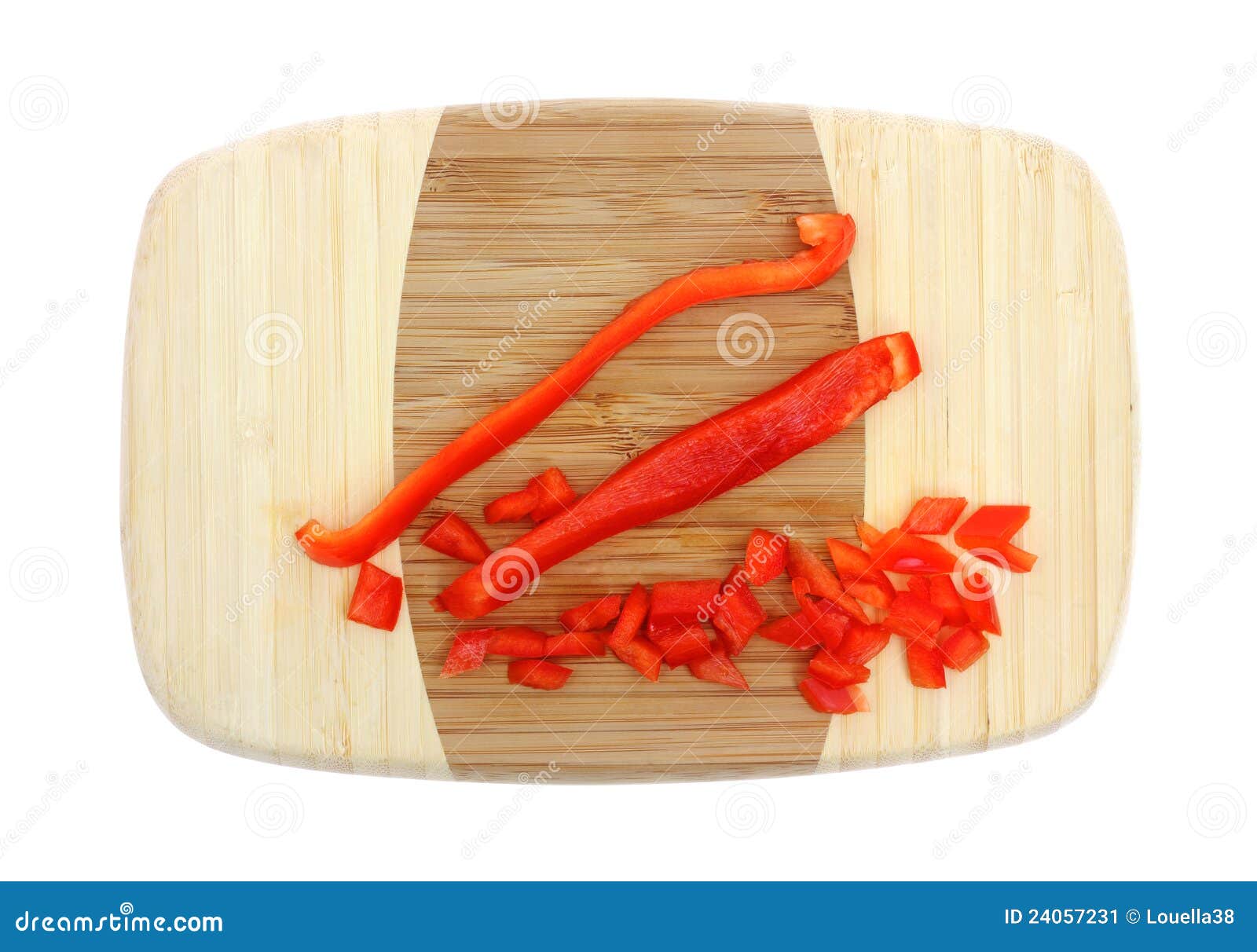 Sliced and Diced Red Pepper Stock Image Image of pieces, grain 24057231