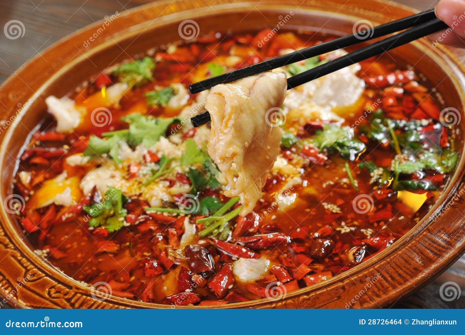 Sliced Fish in Hot Chili Oil Stock Photo Image of kitchen, fresh